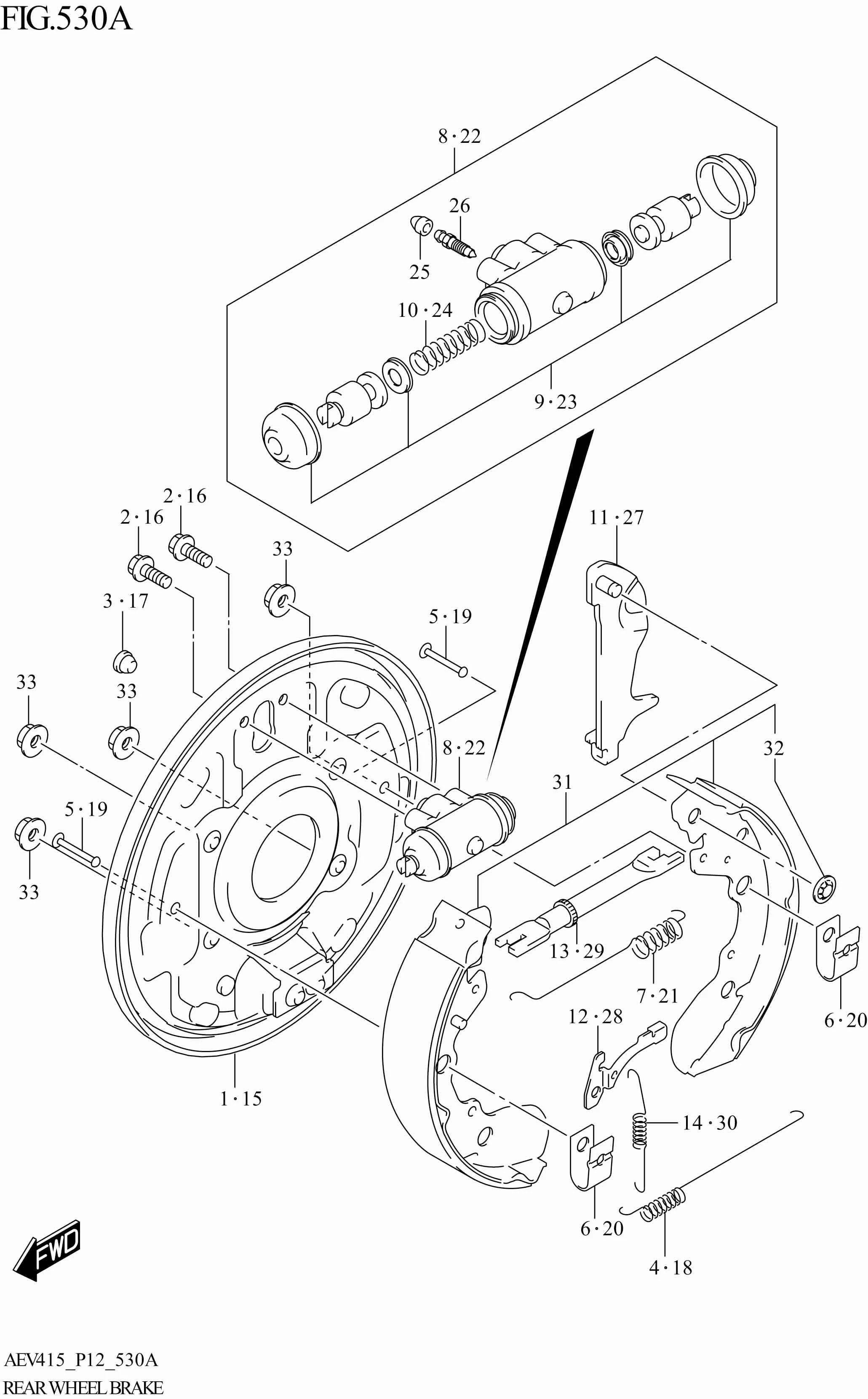 FIG. 530A - REAR WHEEL BRAKE