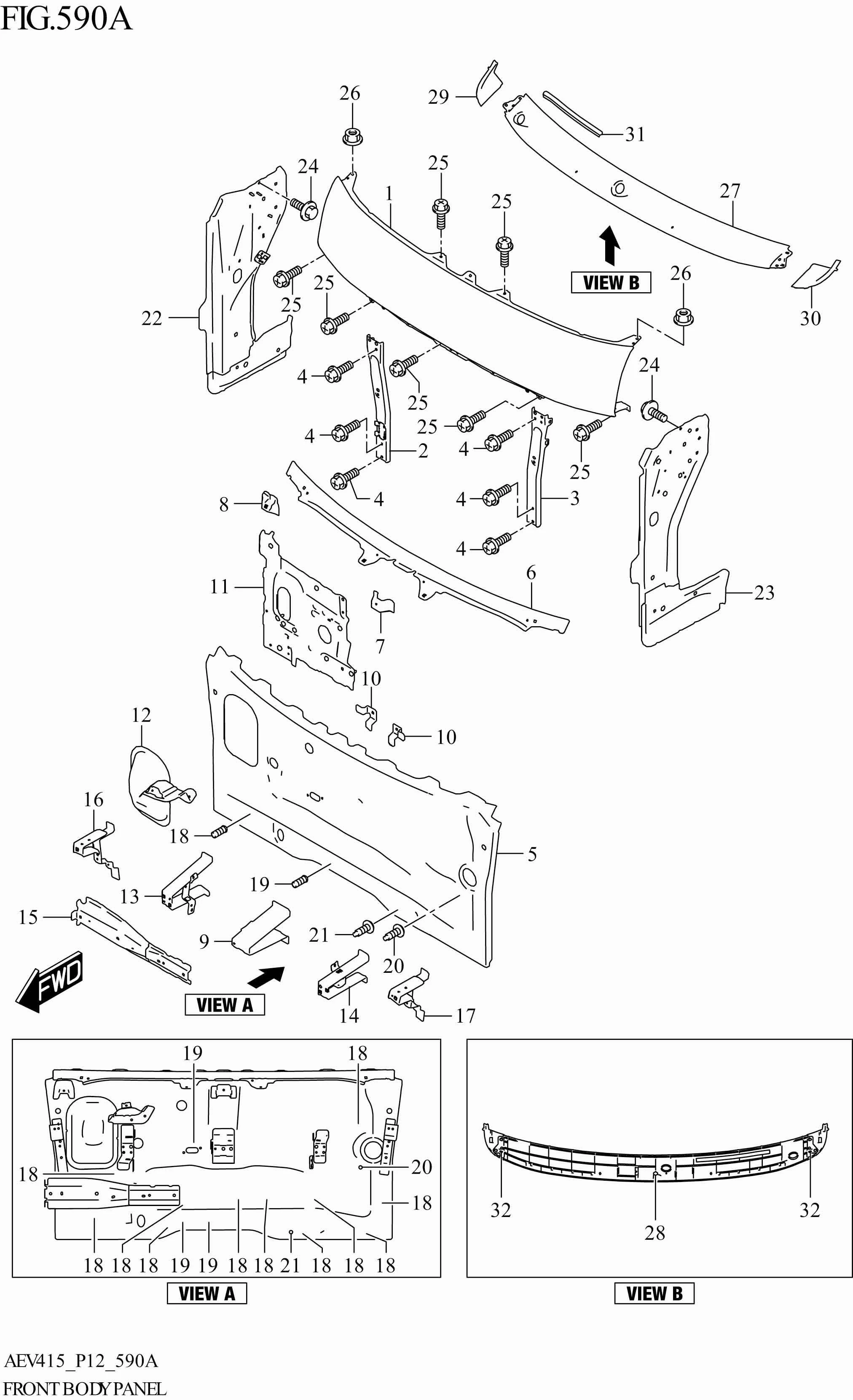 FIG. 590A - FRONT BODY PANEL (N_AC)