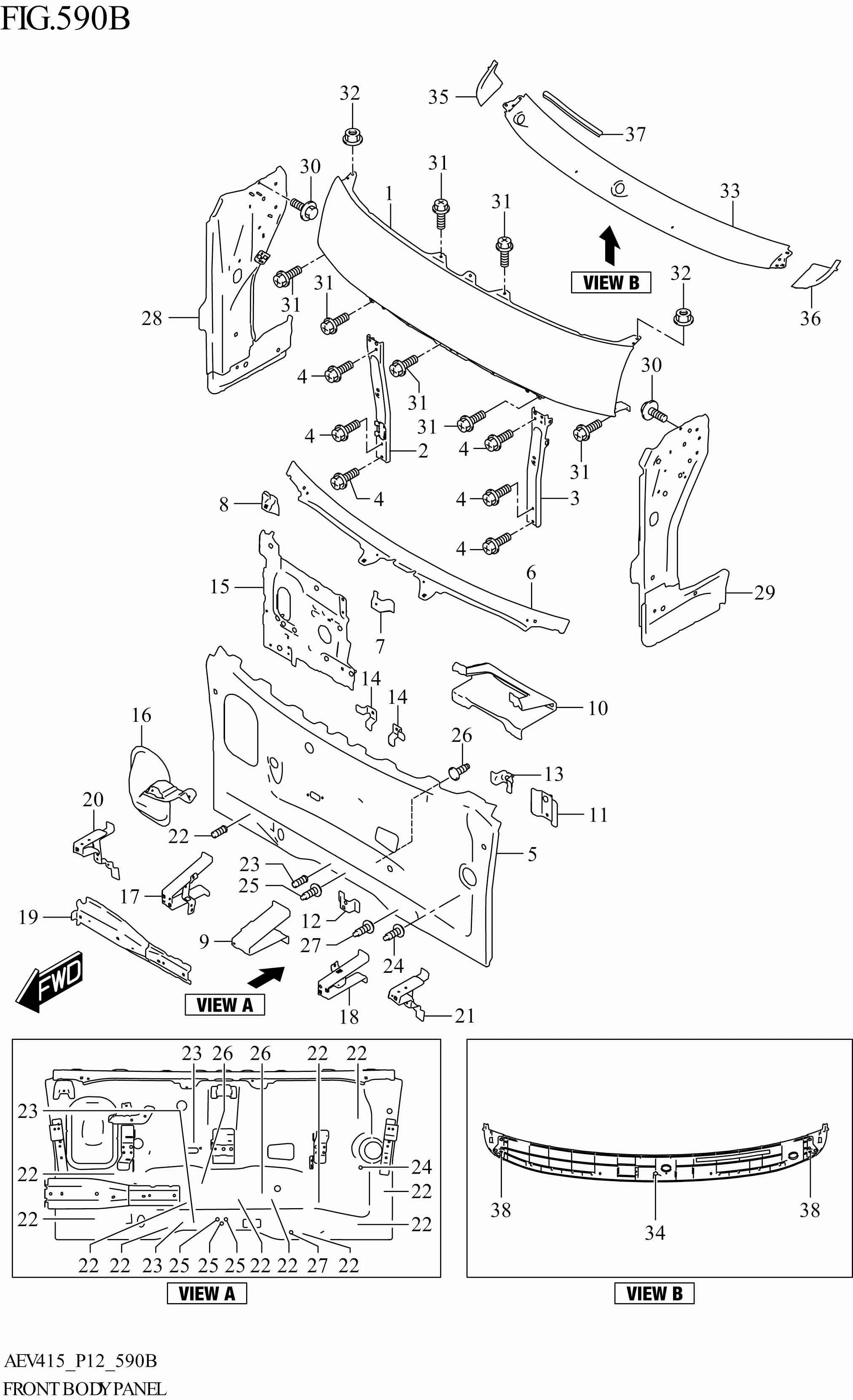 FIG. 590B - FRONT BODY PANEL (W_MN_AC)