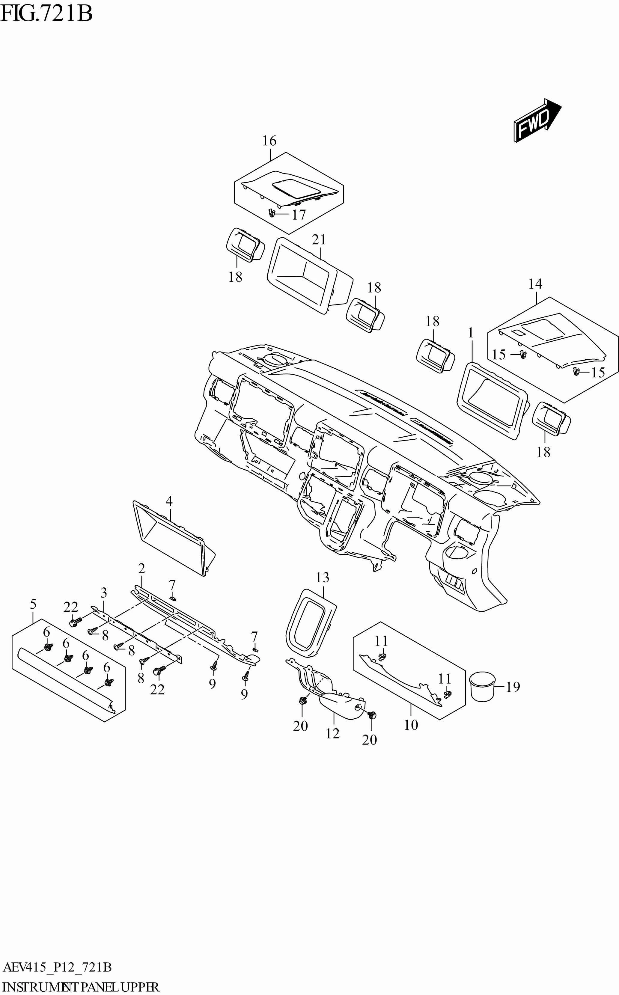 FIG. 721B - INSTRUMENT PANEL UPPER (W_MN_AC)