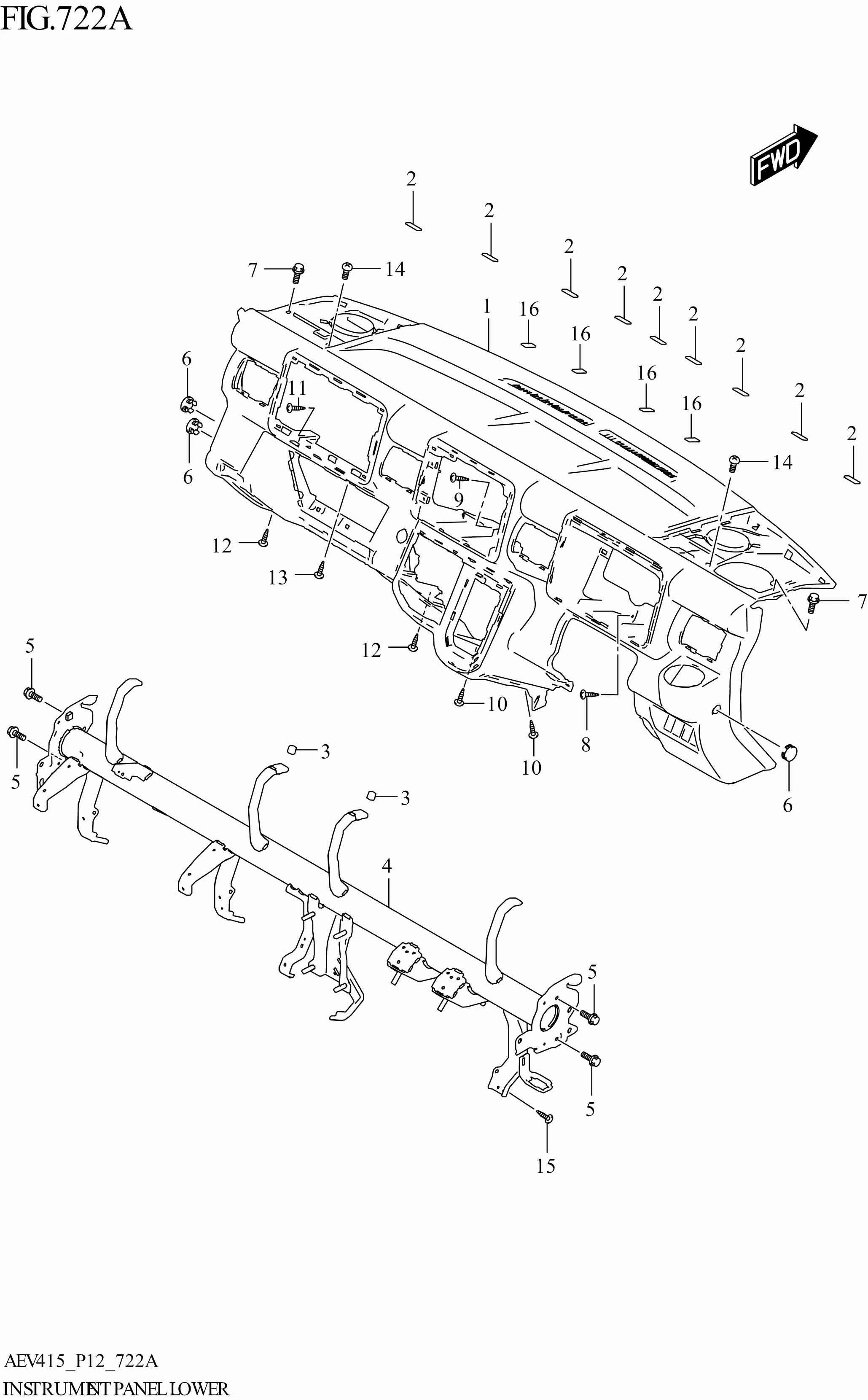 FIG. 722A - INSTRUMENT PANEL LOWER