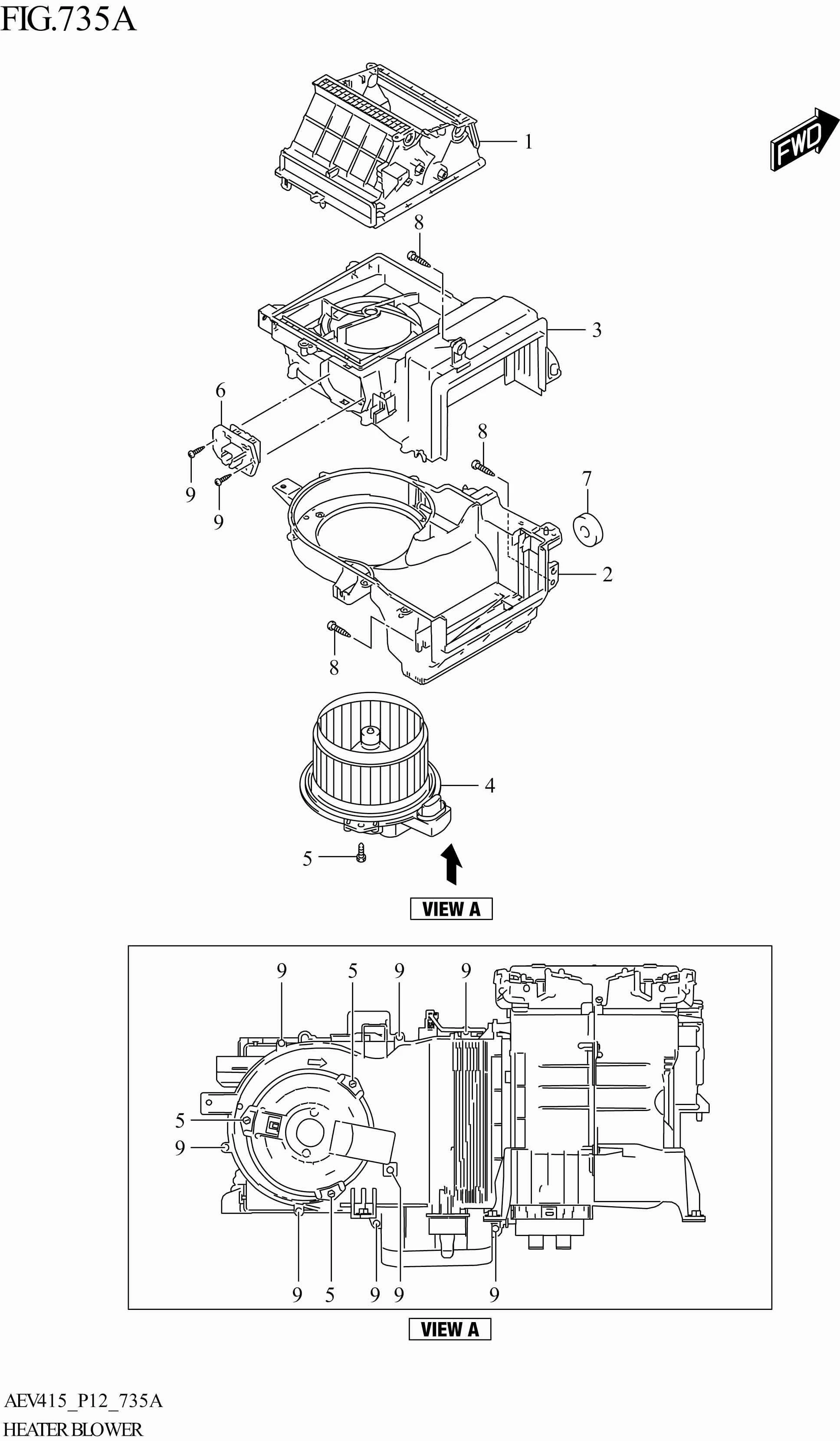 FIG. 735A - HEATER BLOWER (W_MN_AC)