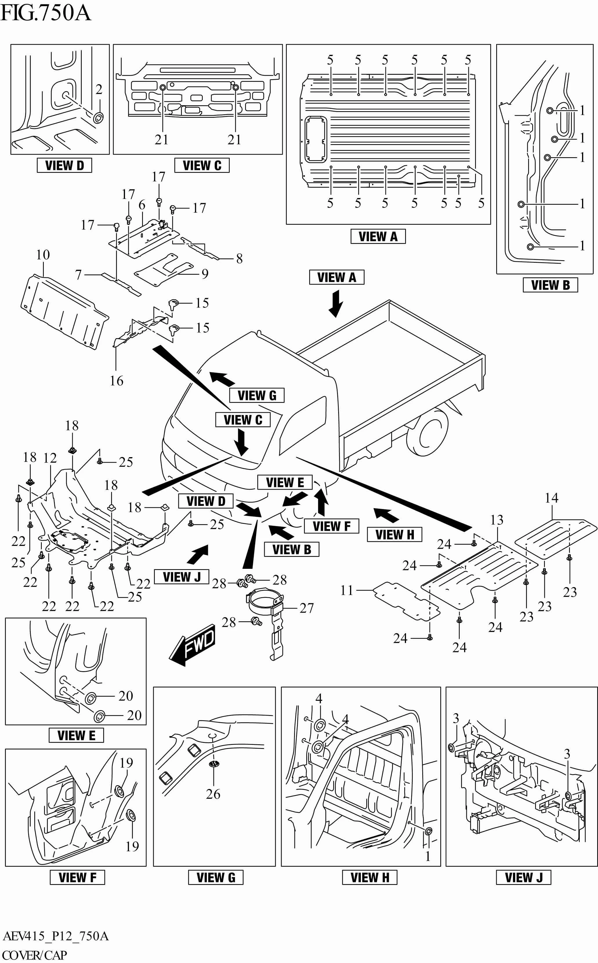 FIG. 750A - COVER/CAP