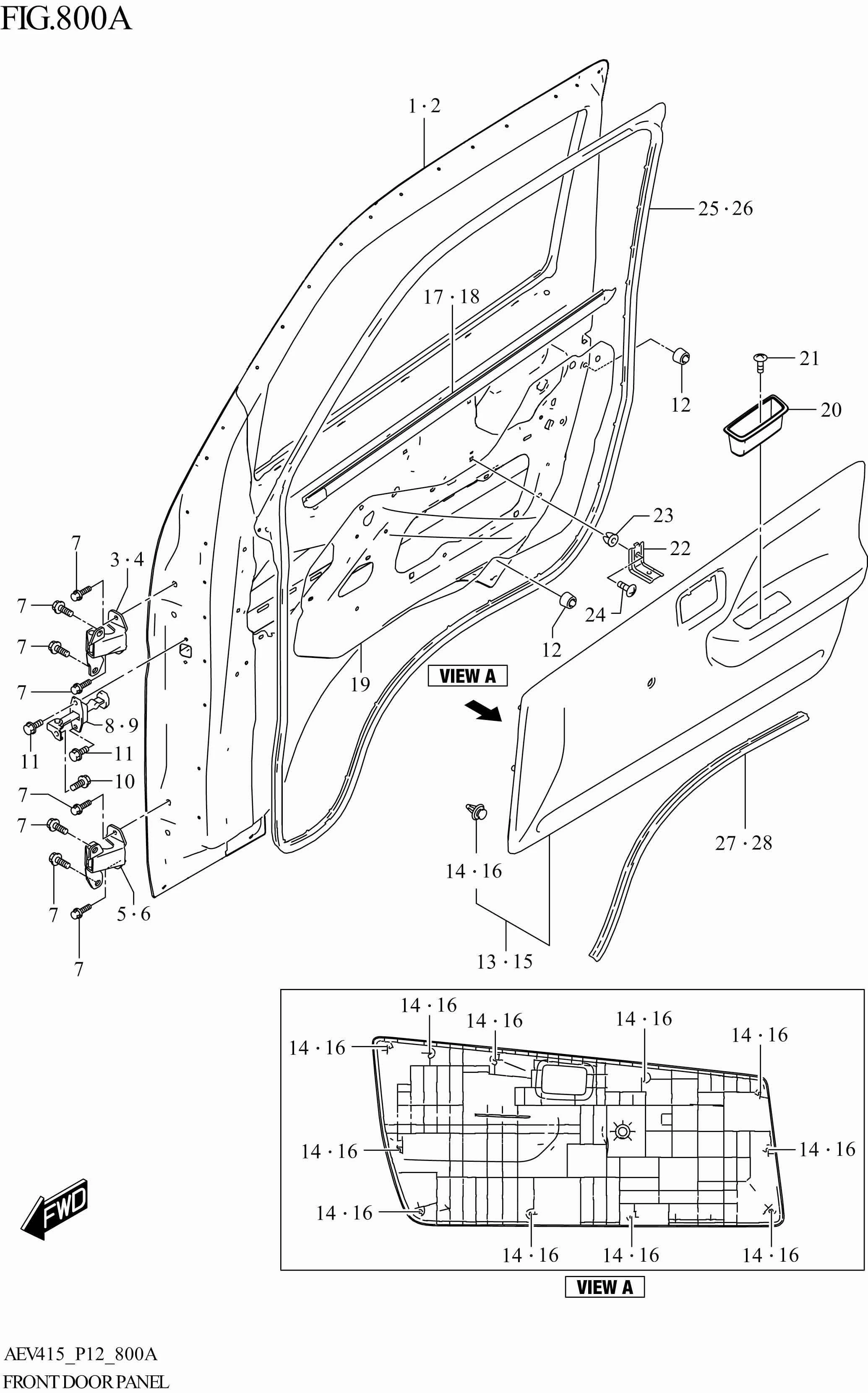 FIG. 800A - FRONT DOOR PANEL