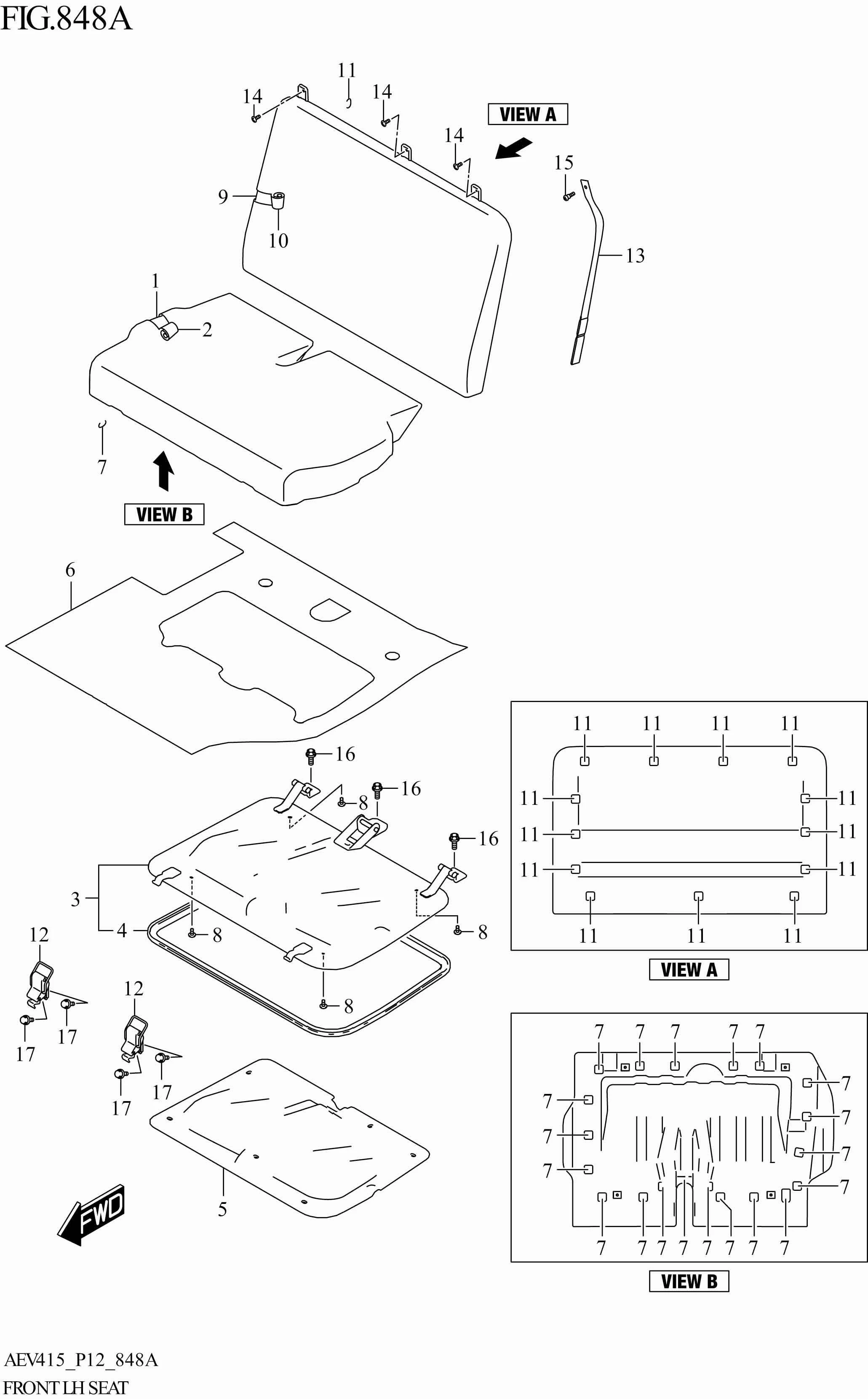 FIG. 848A - FRONT LH SEAT