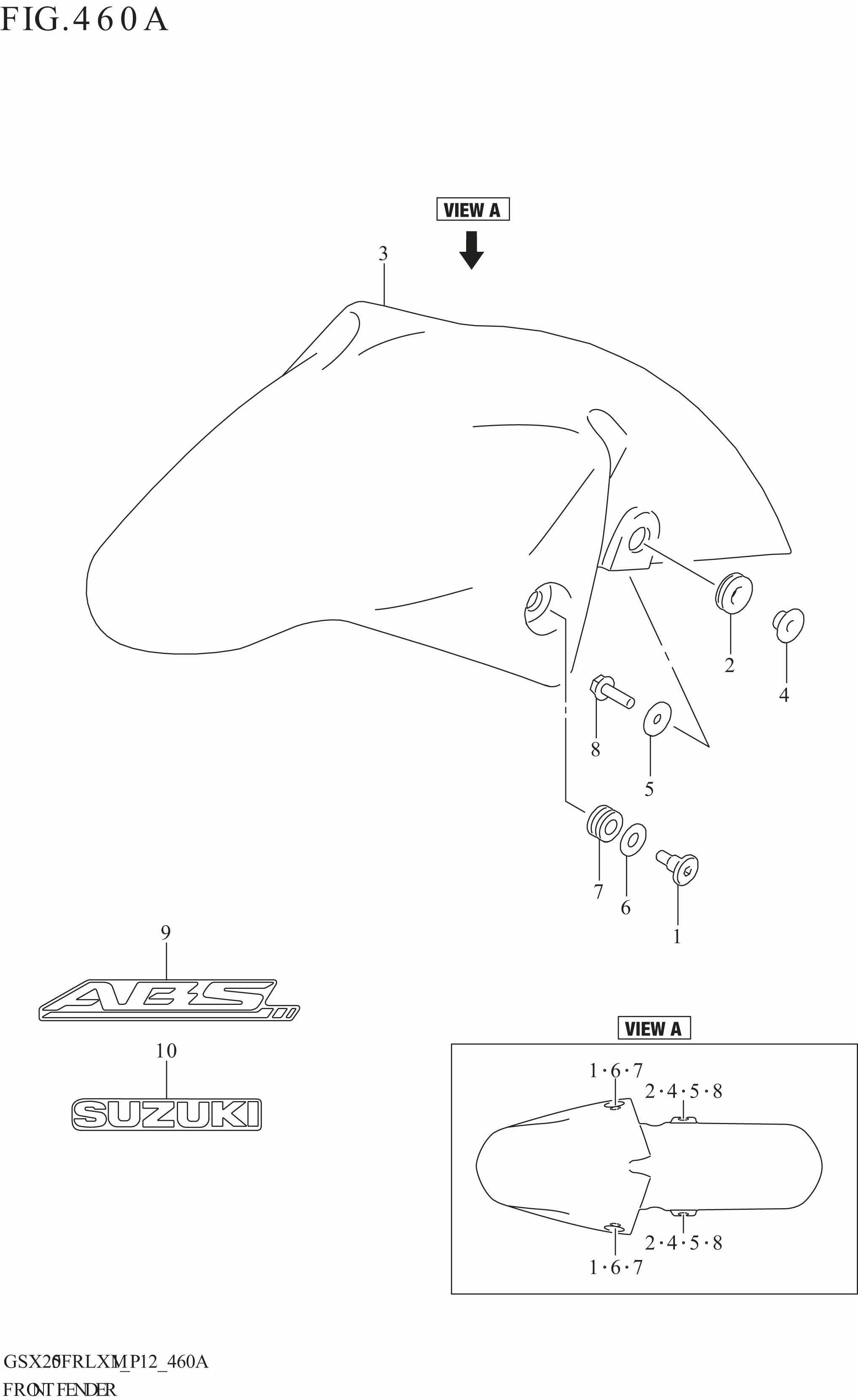 FRONT FENDER (GSX250FRLZ)