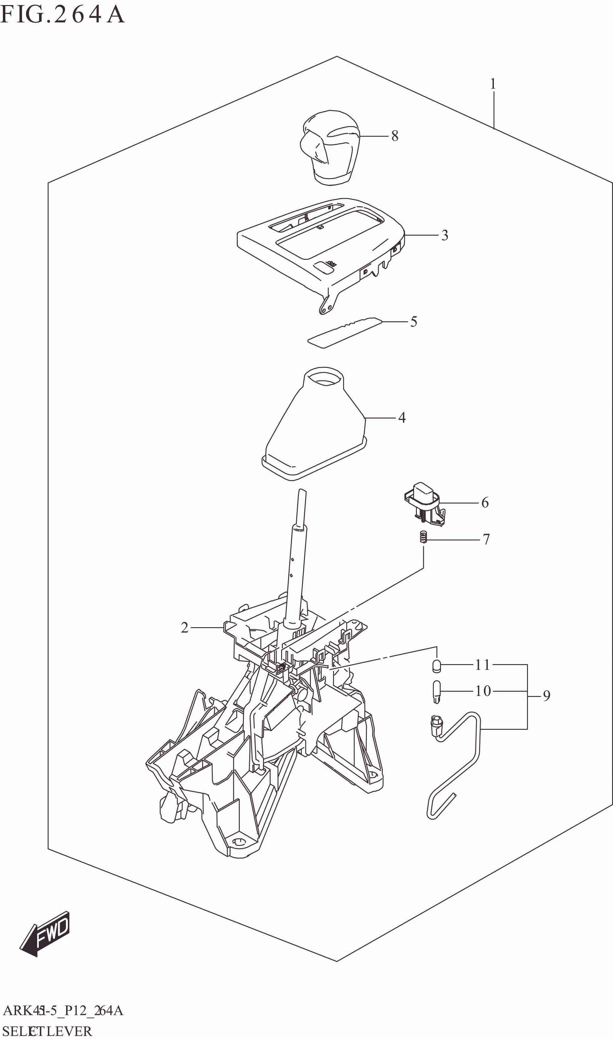 264A SELECT LEVER (4AT:GL)