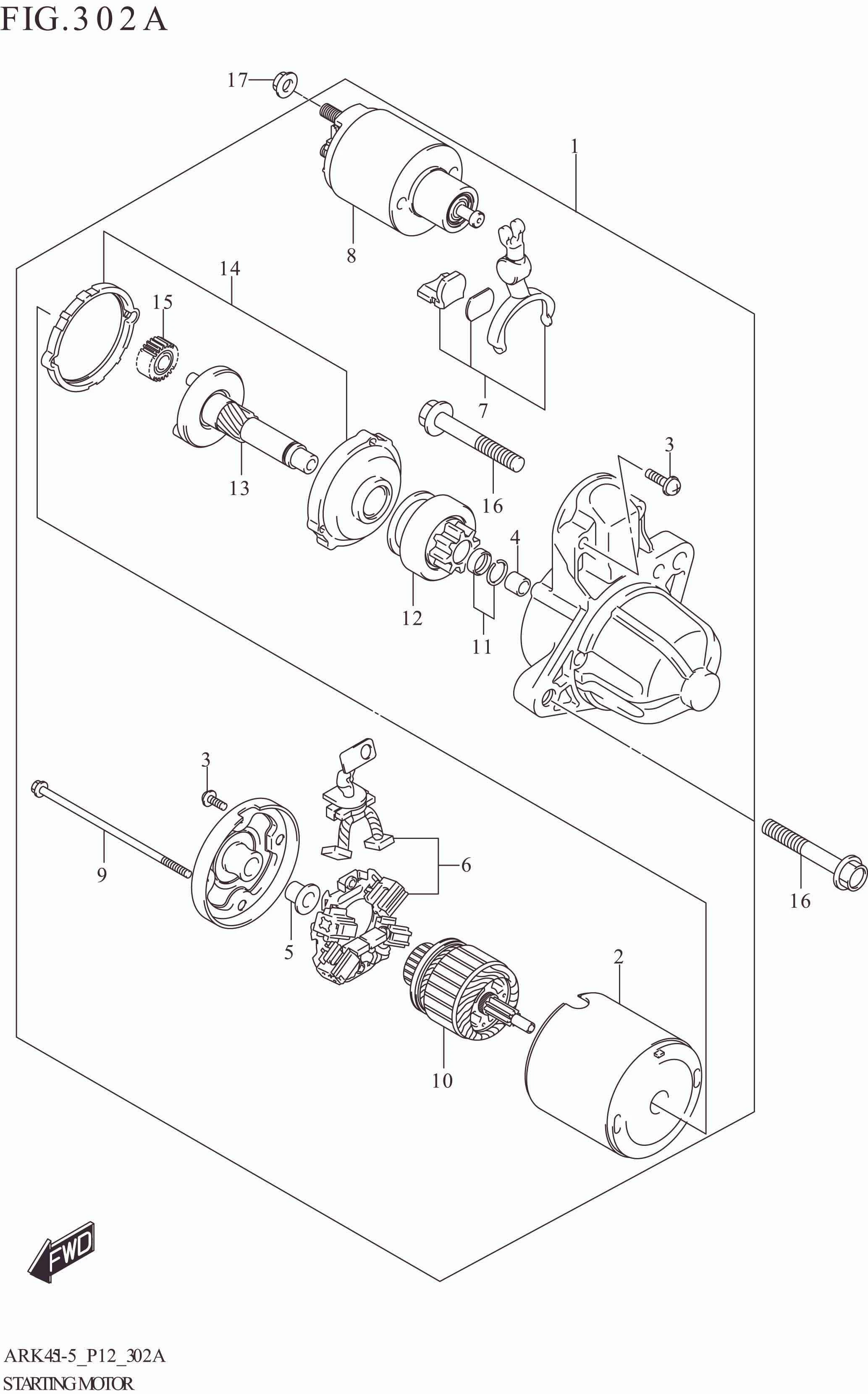 302A STARTING MOTOR