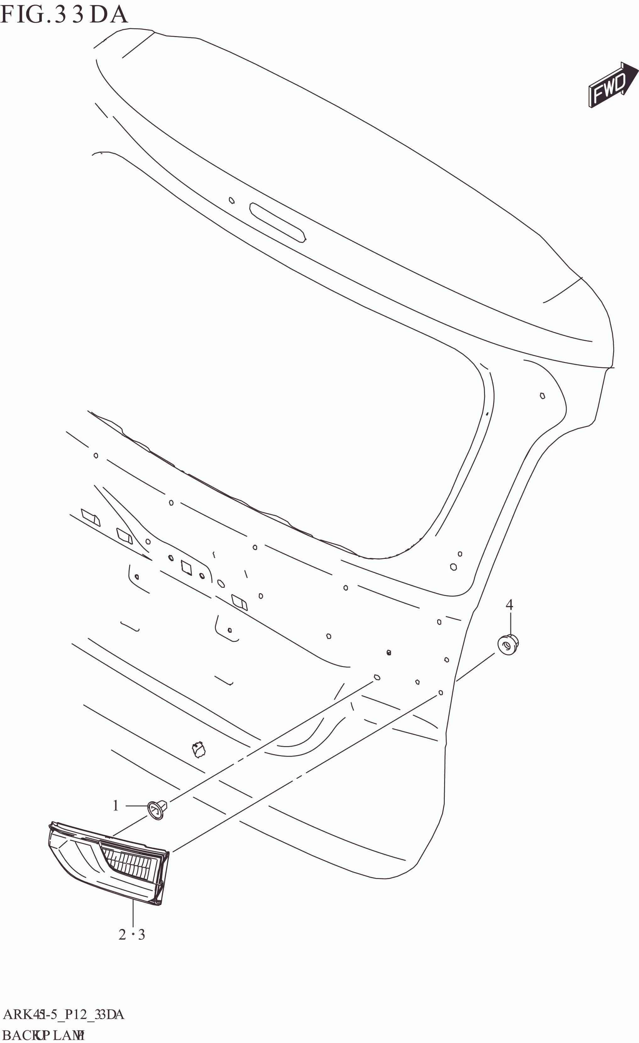 33DA BACK UP LAMP