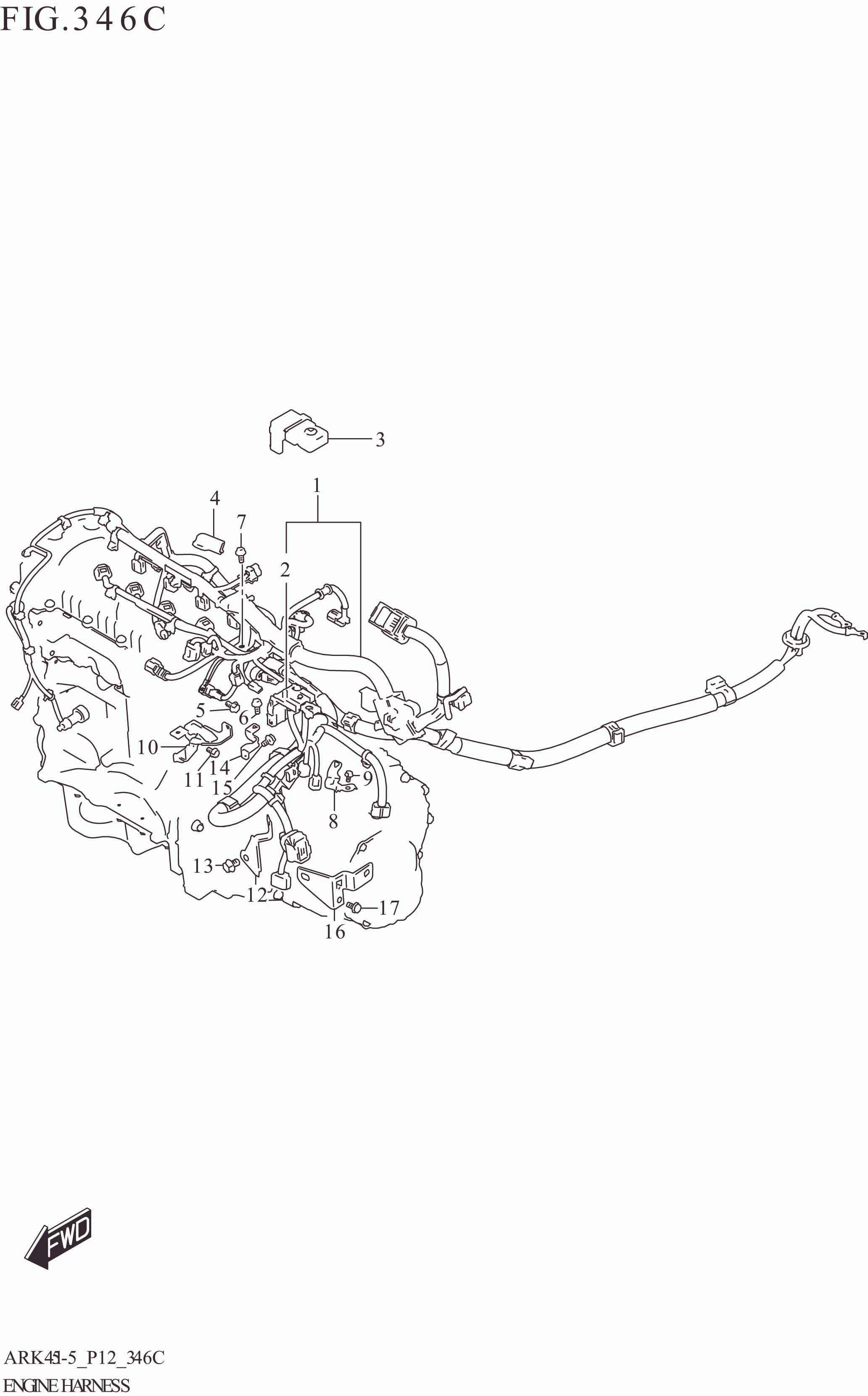 346C ENGINE HARNESS (5MT:N_EASS)