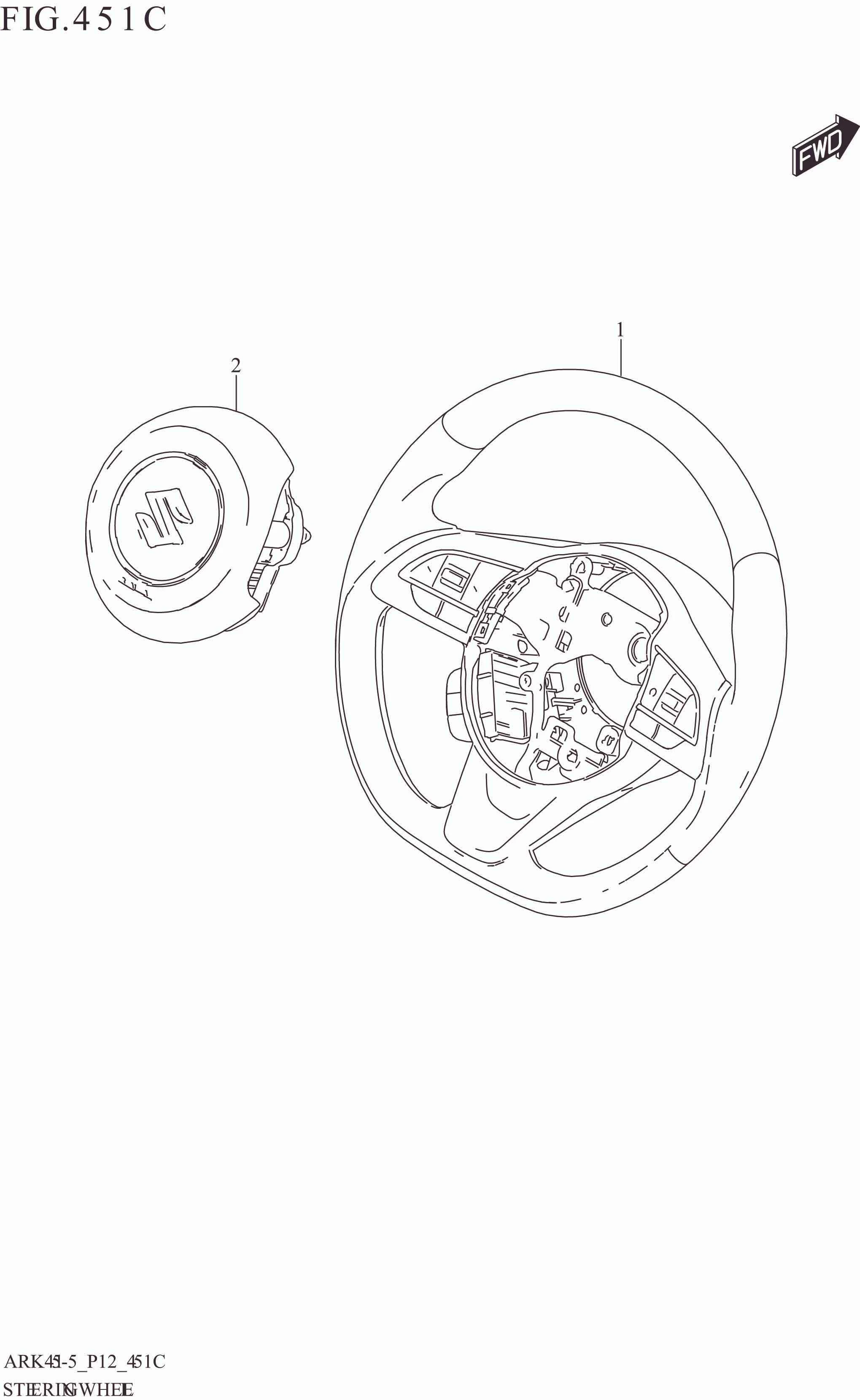 451C STEERING WHEEL (GX,SS)