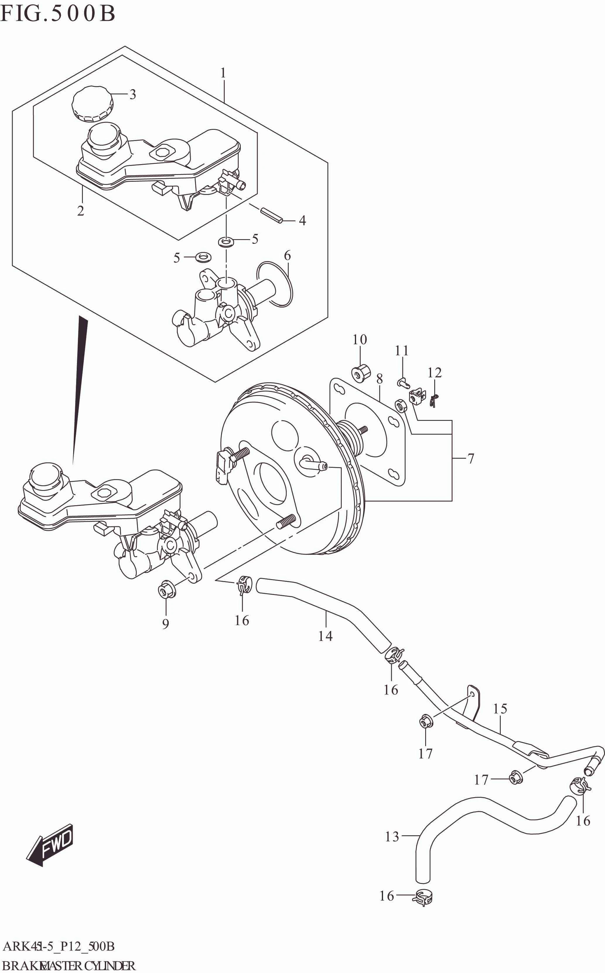500B BRAKE MASTER CYLINDER (5MT:W_ESP)