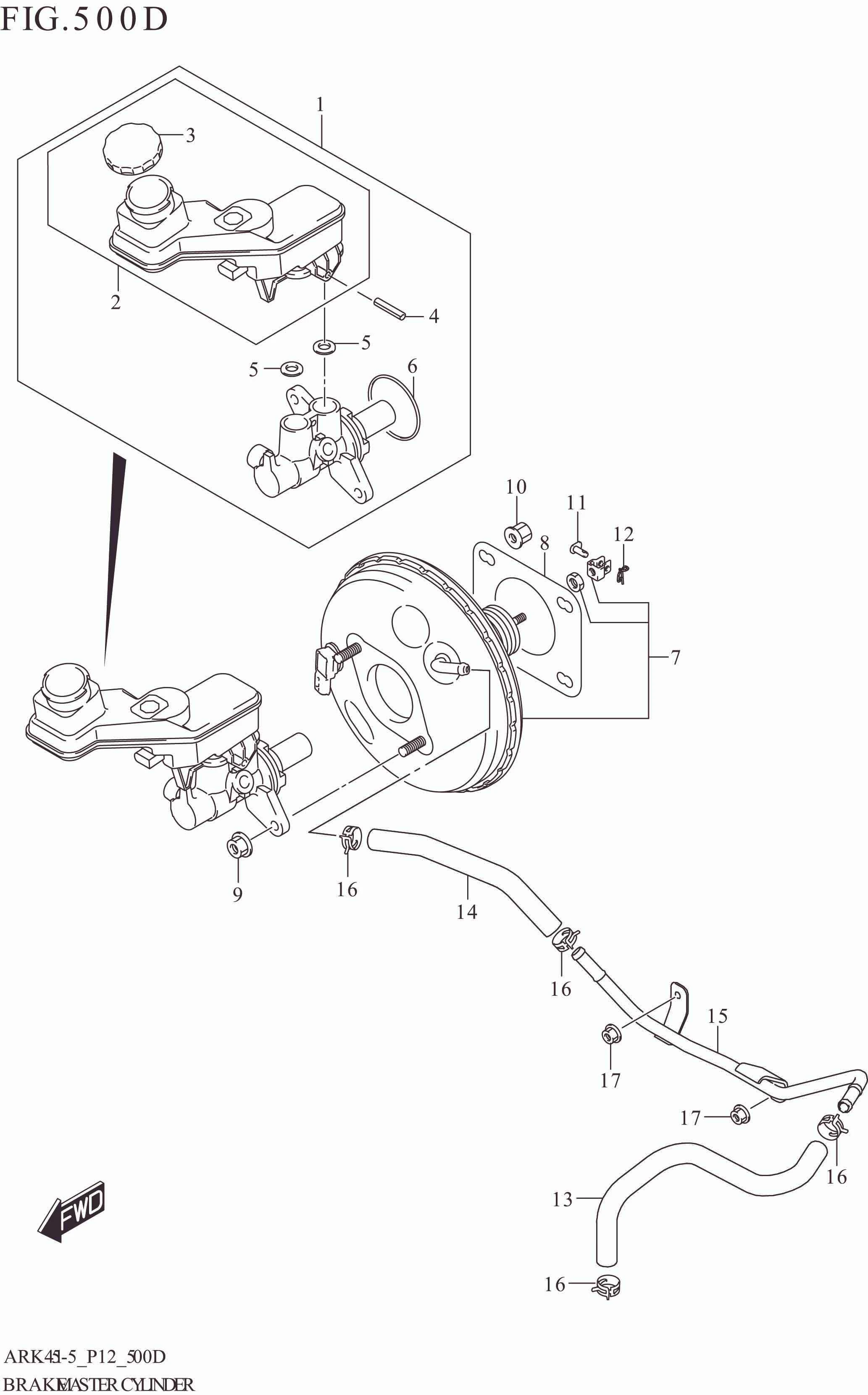 500D BRAKE MASTER CYLINDER (4AT:W_ESP)