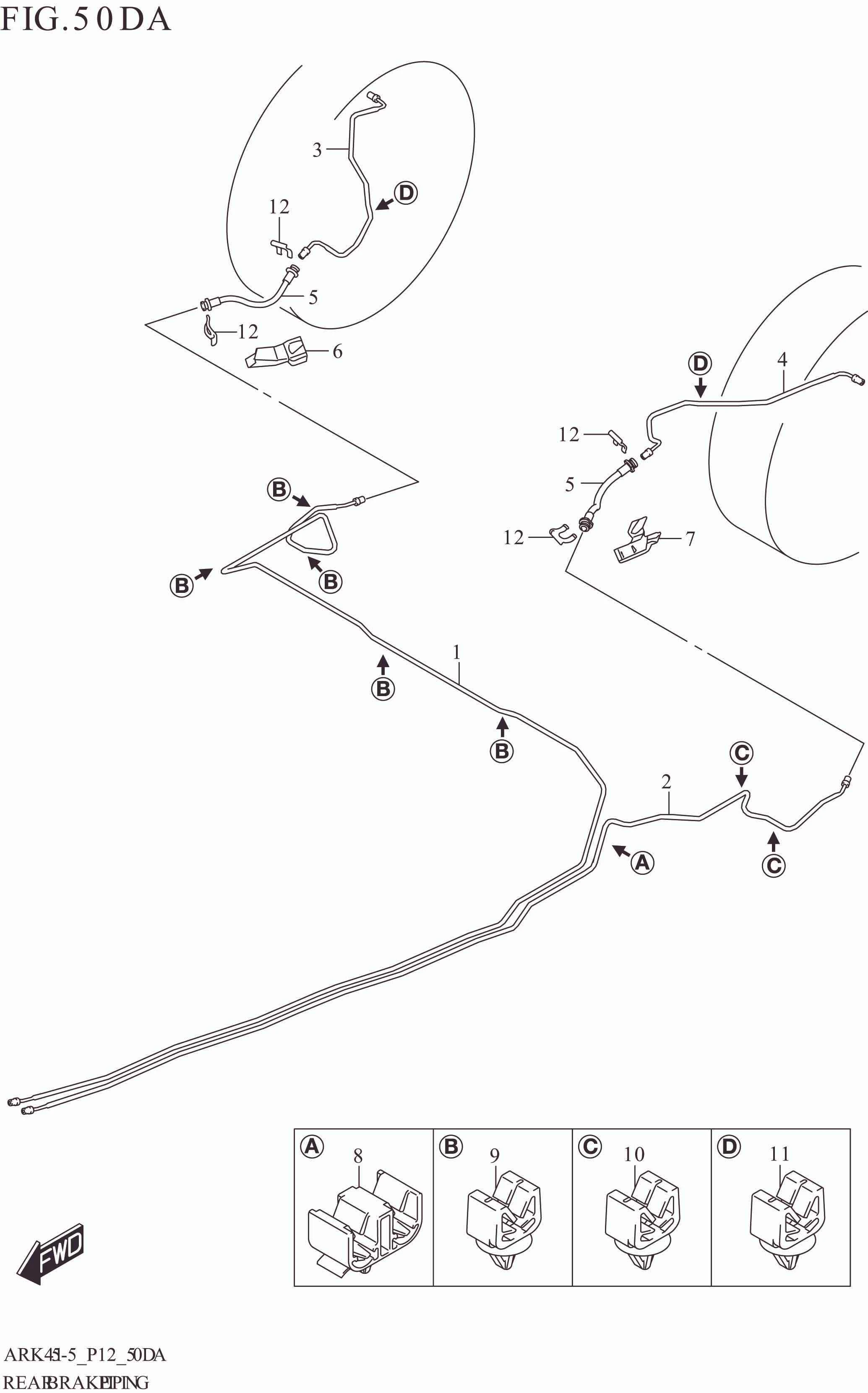 50DA REAR BRAKE PIPING
