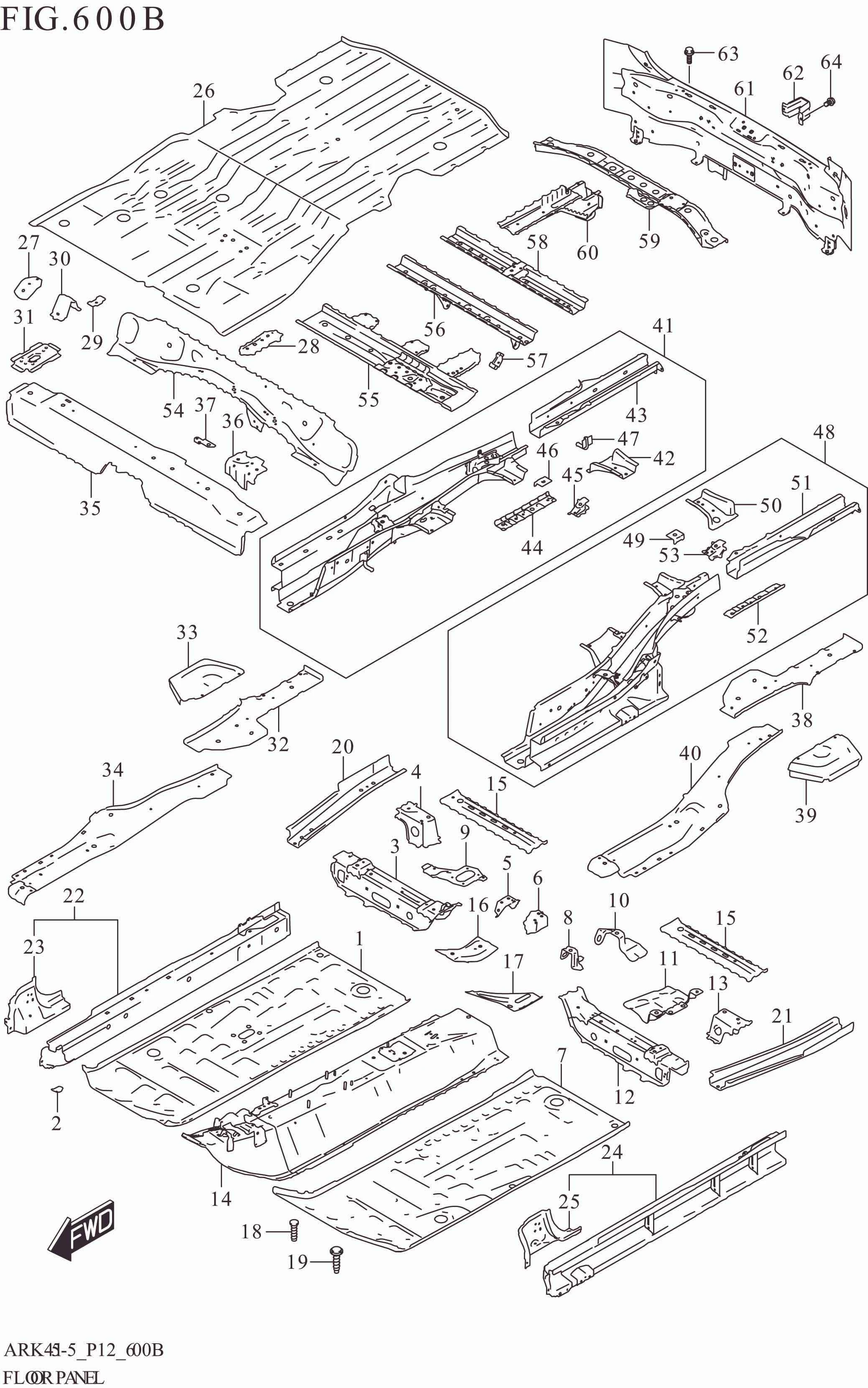 600B FLOOR PANEL (GX,SS)