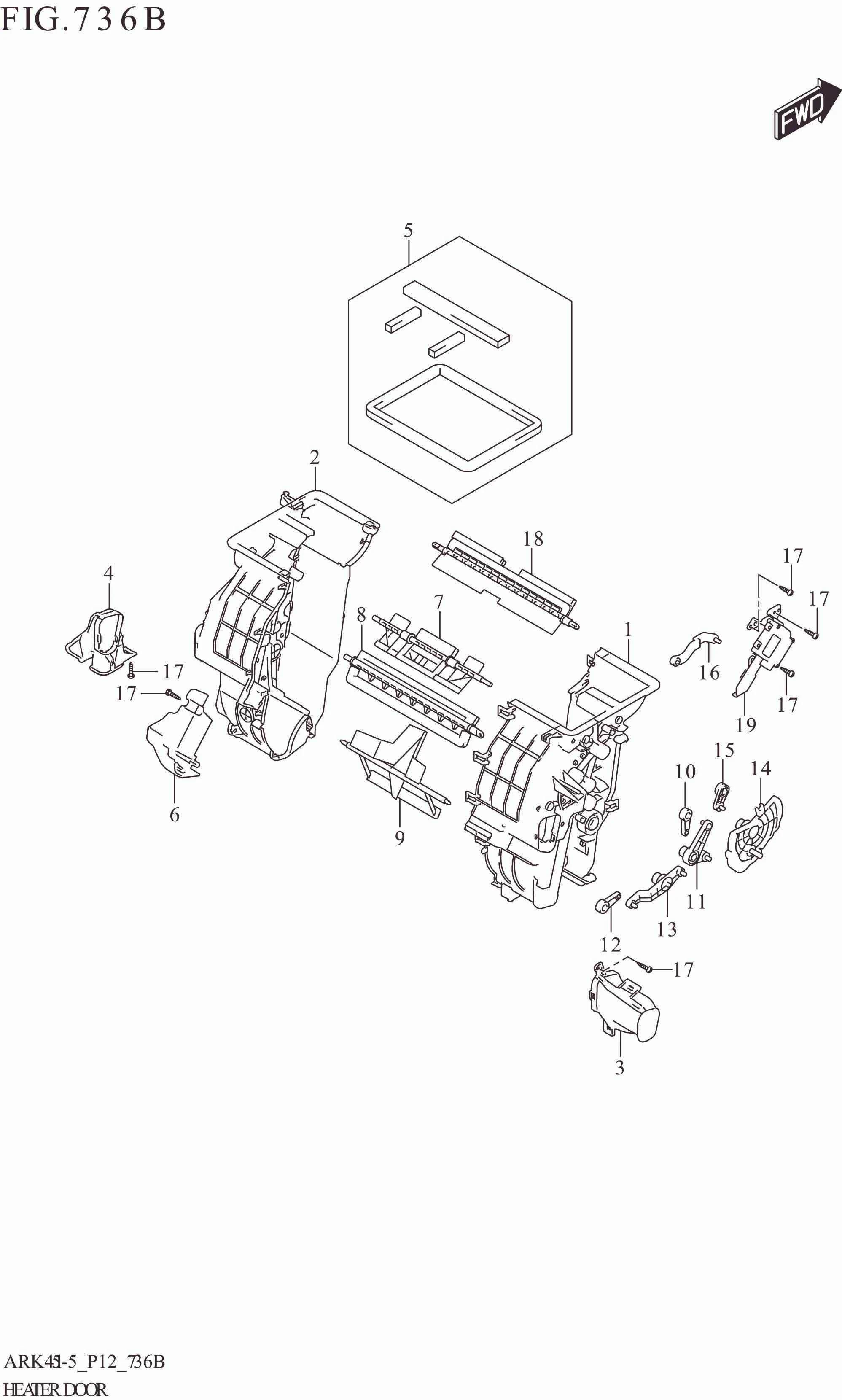 736B HEATER DOOR (GL)
