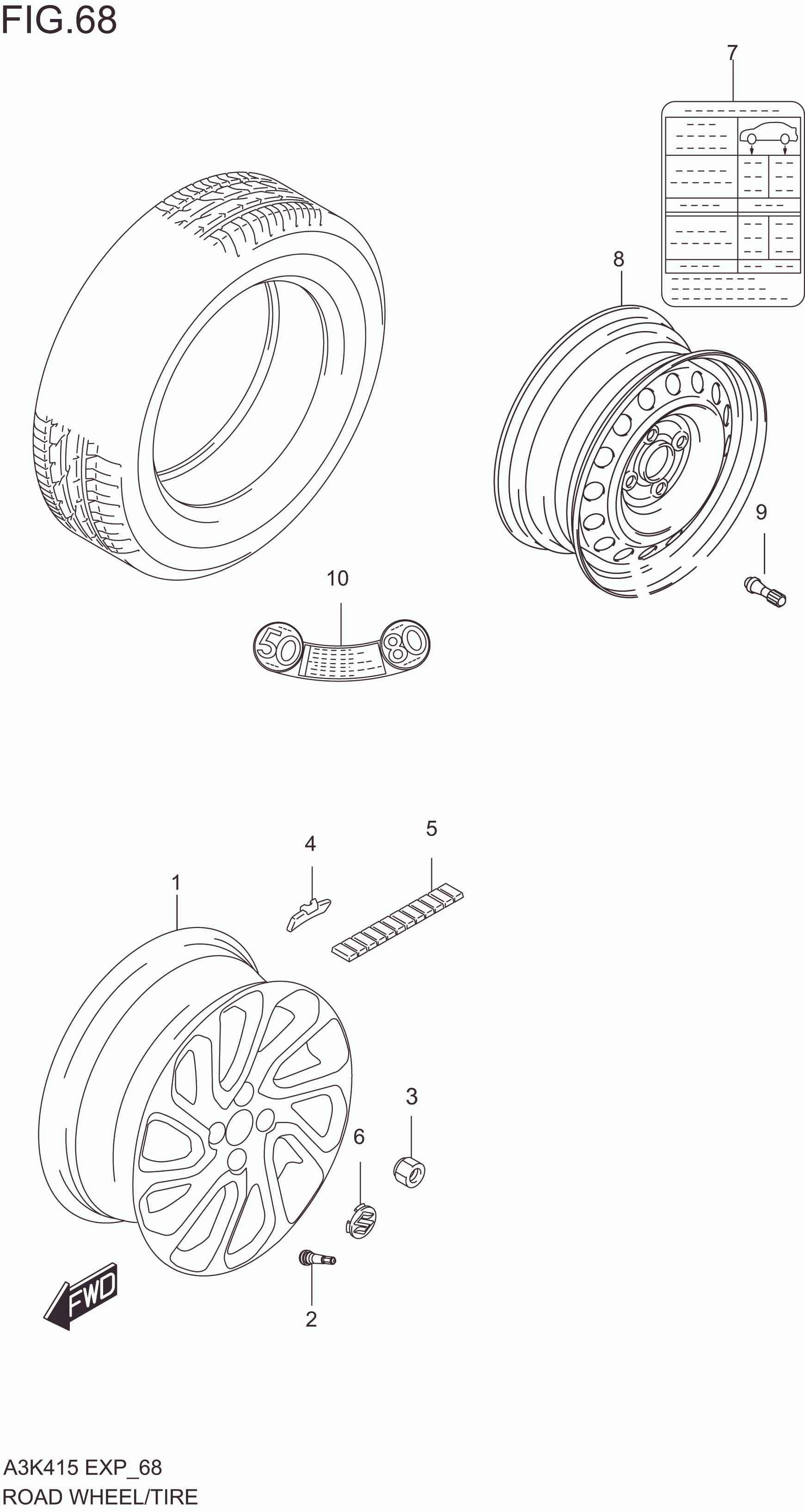 ROAD WHEEL/TIRE(W/AL WHEEL)