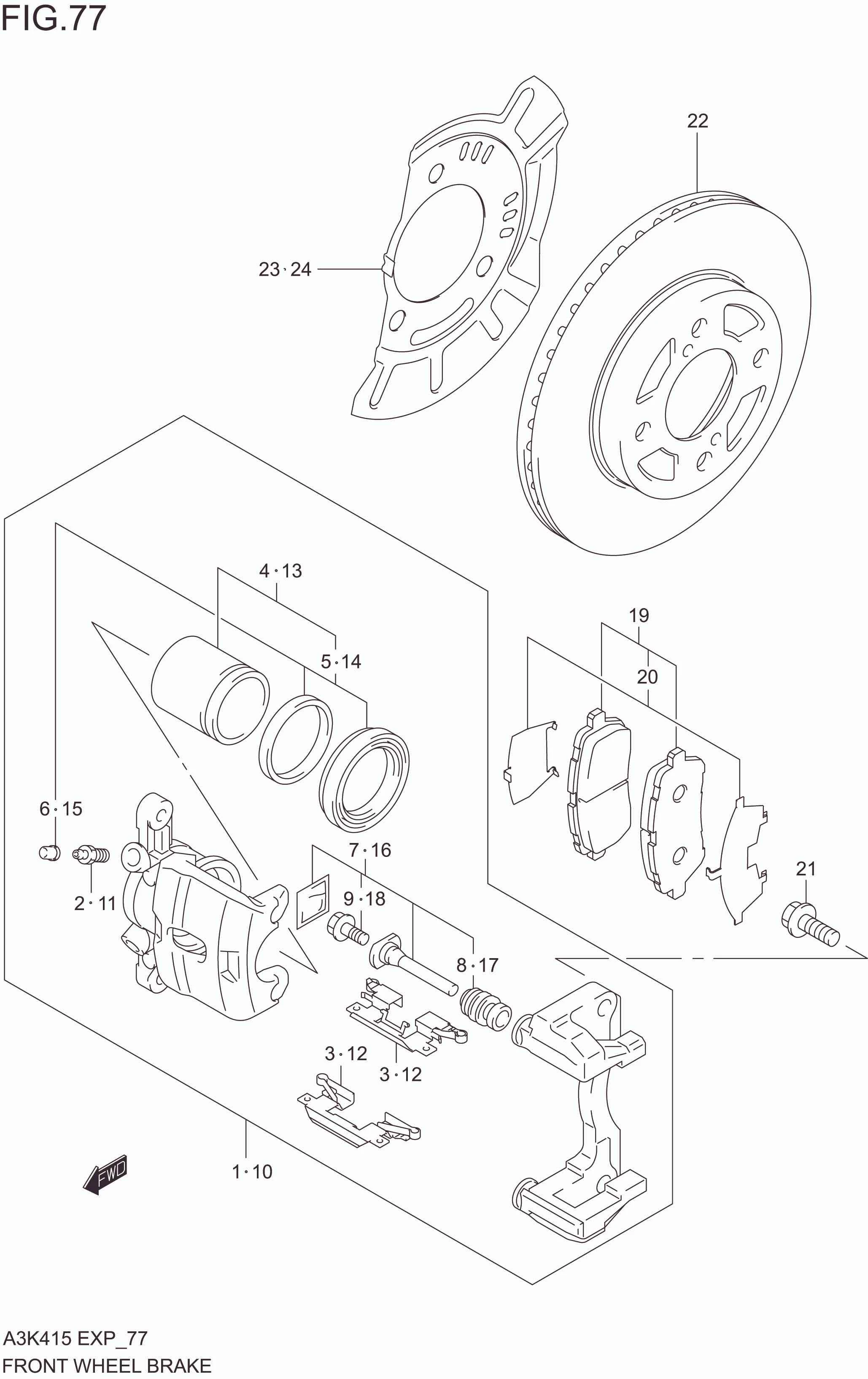 FRONT WHEEL BRAKE