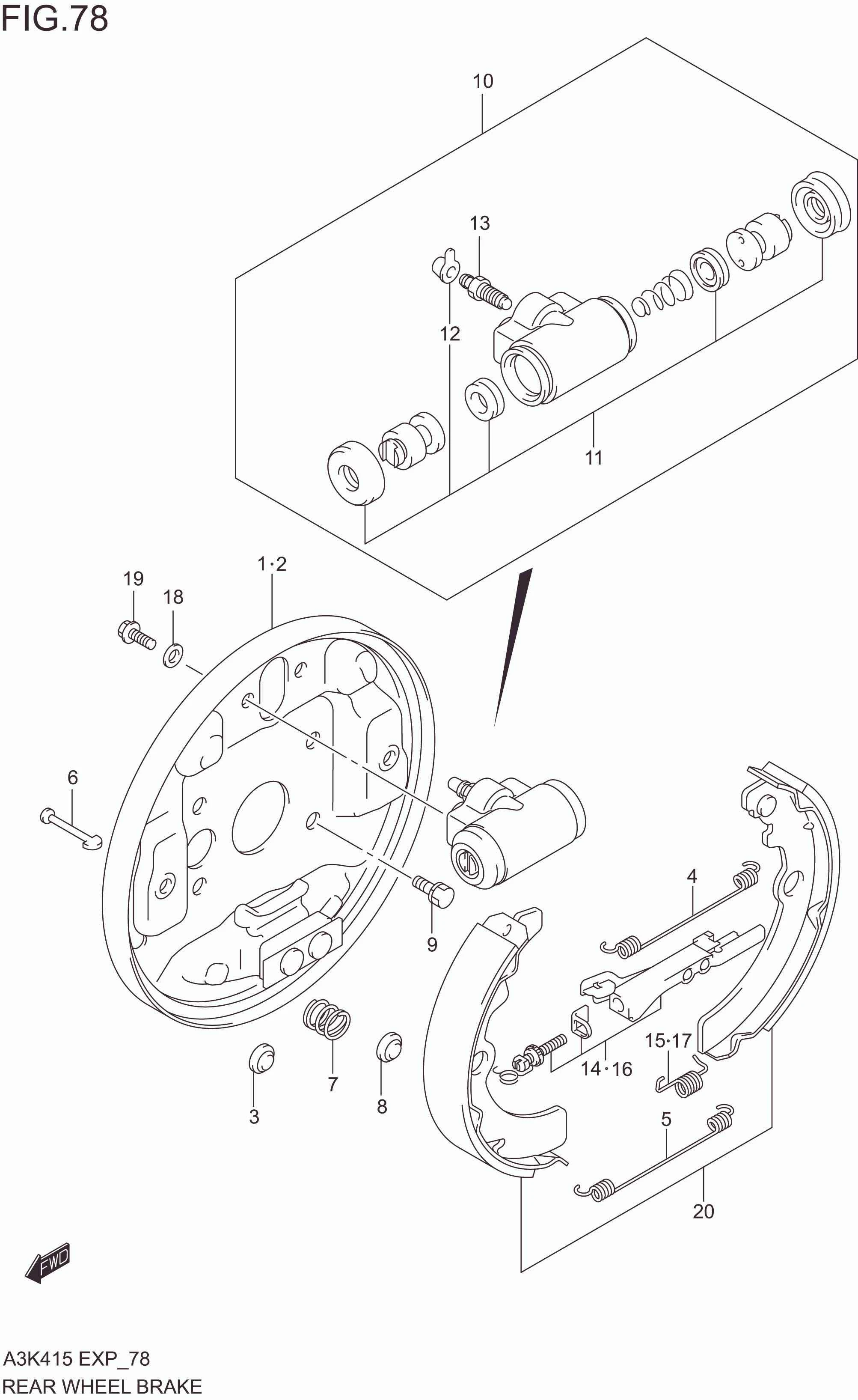 REAR WHEEL BRAKE