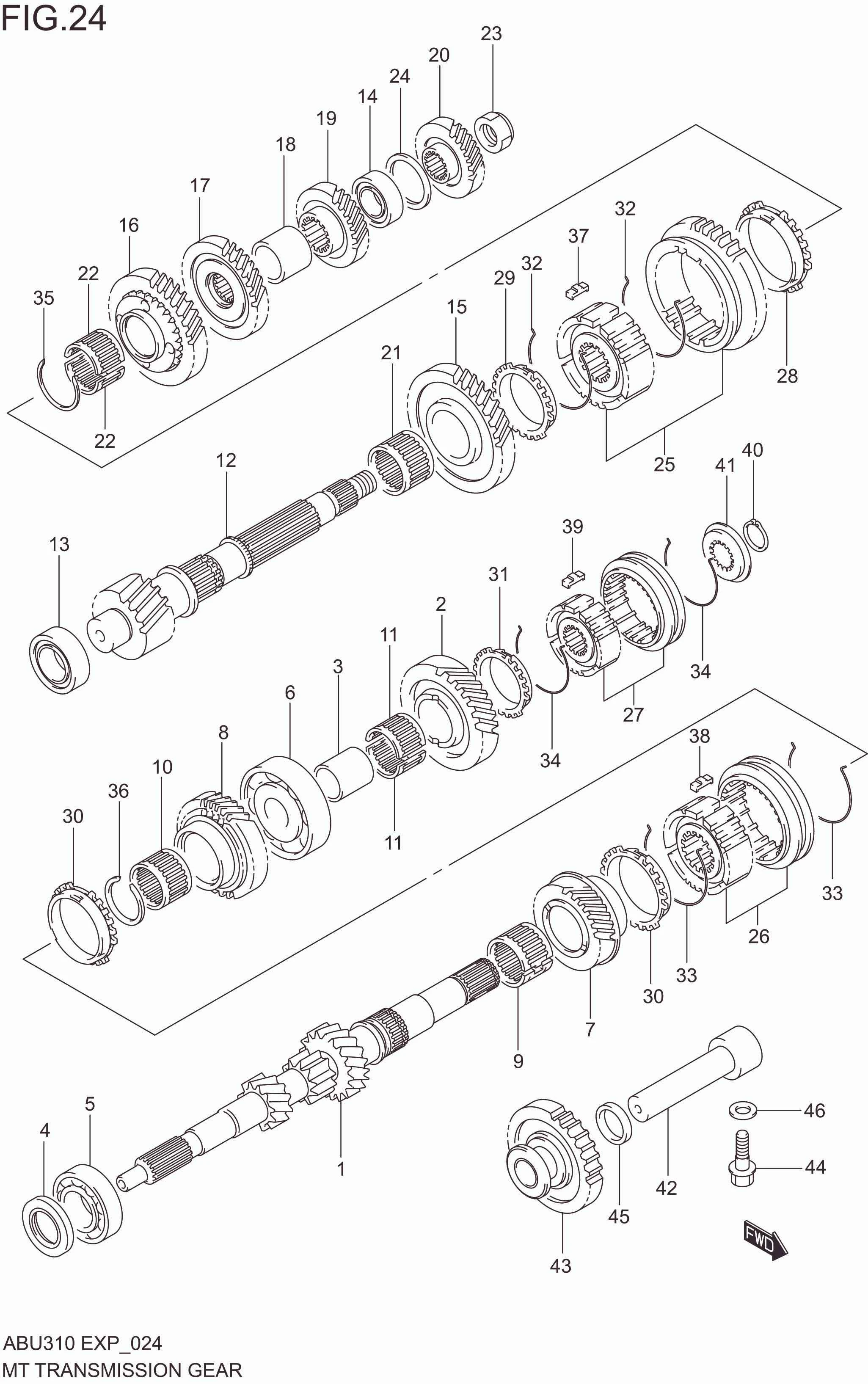 MT TRANSMISSION GEAR(K10B)