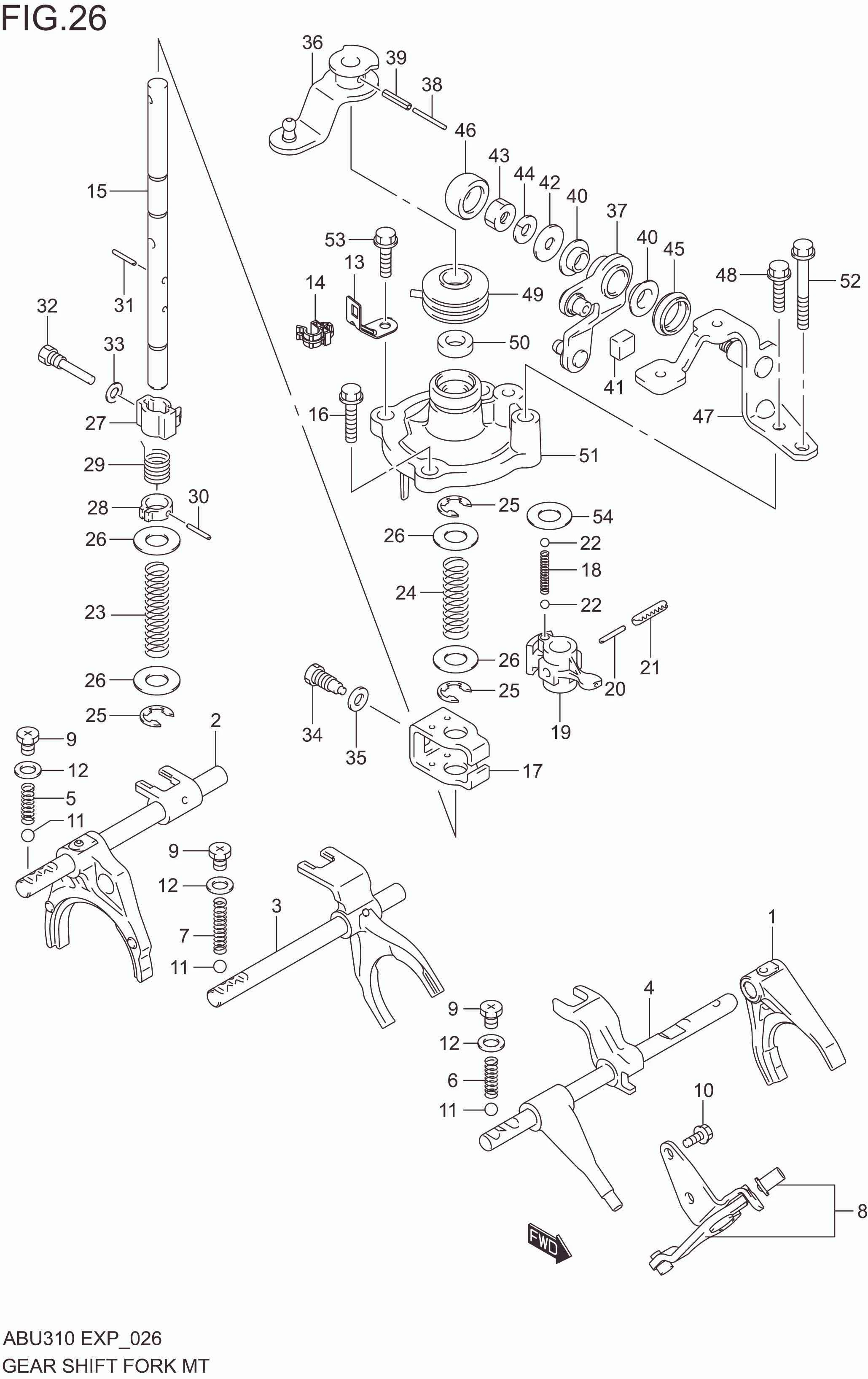 GEAR SHIFT FORK (K10B:MT)