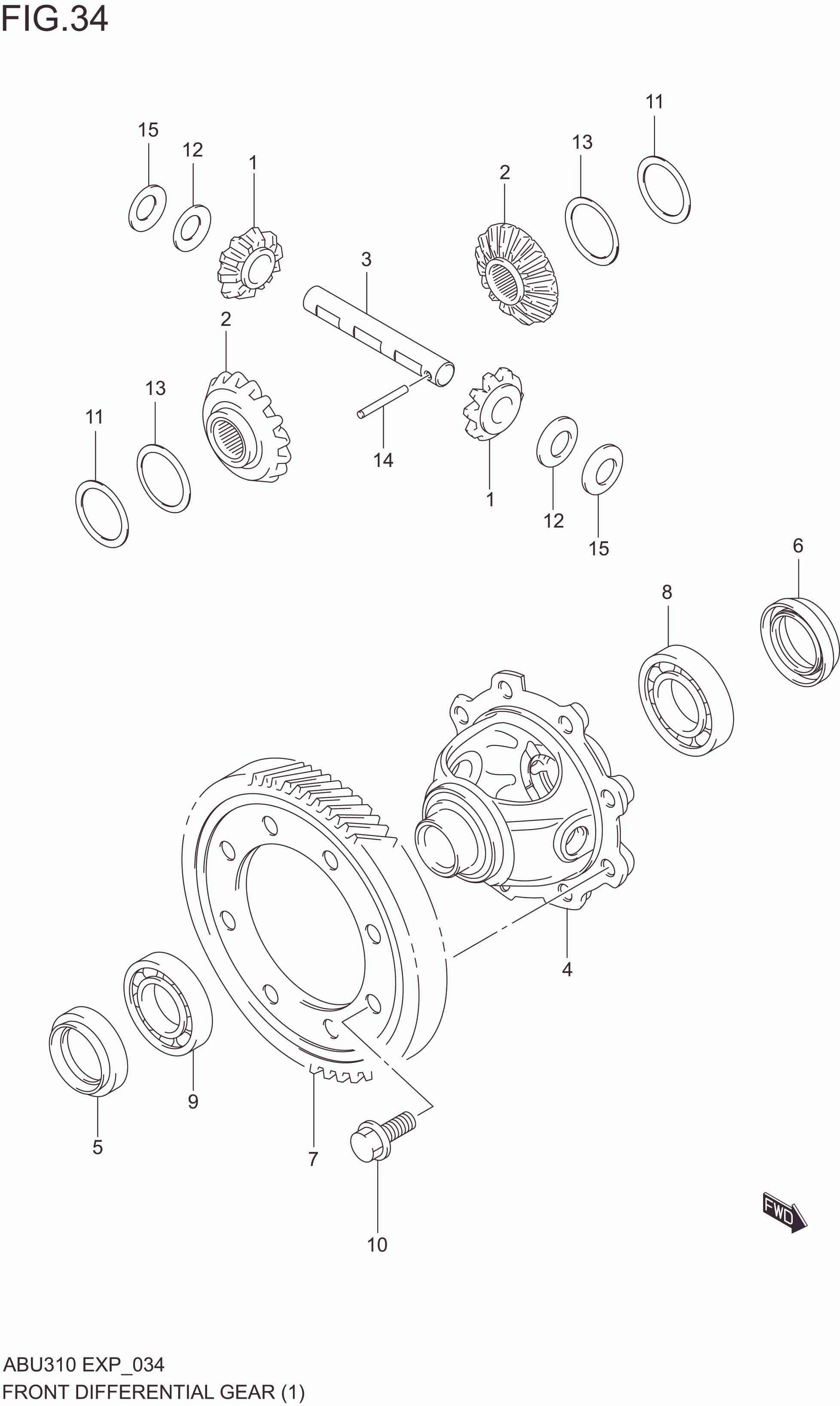 FRONT DIFFERENTIAL GEAR (5MT)