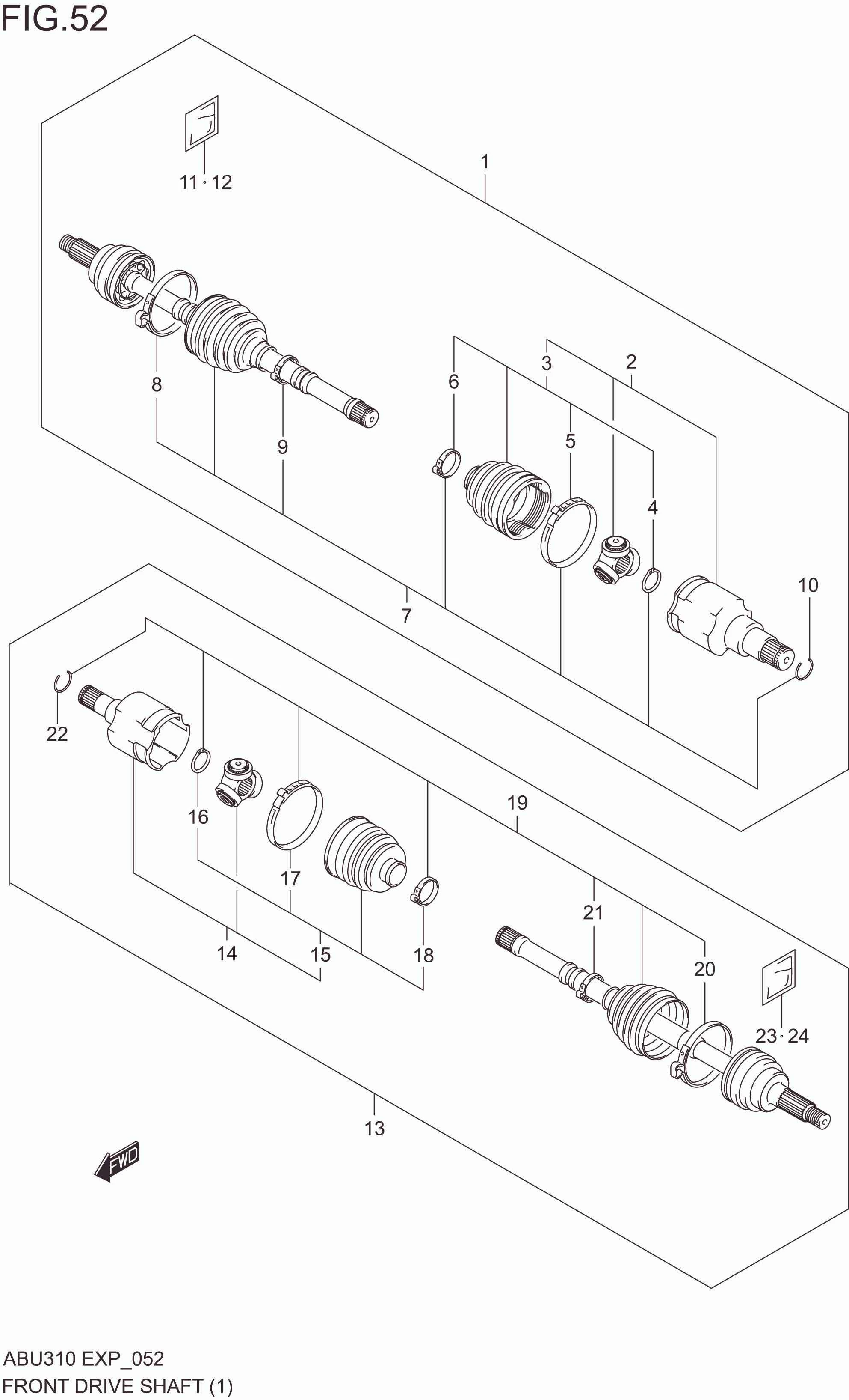FRONT DRIVE SHAFT(MT)