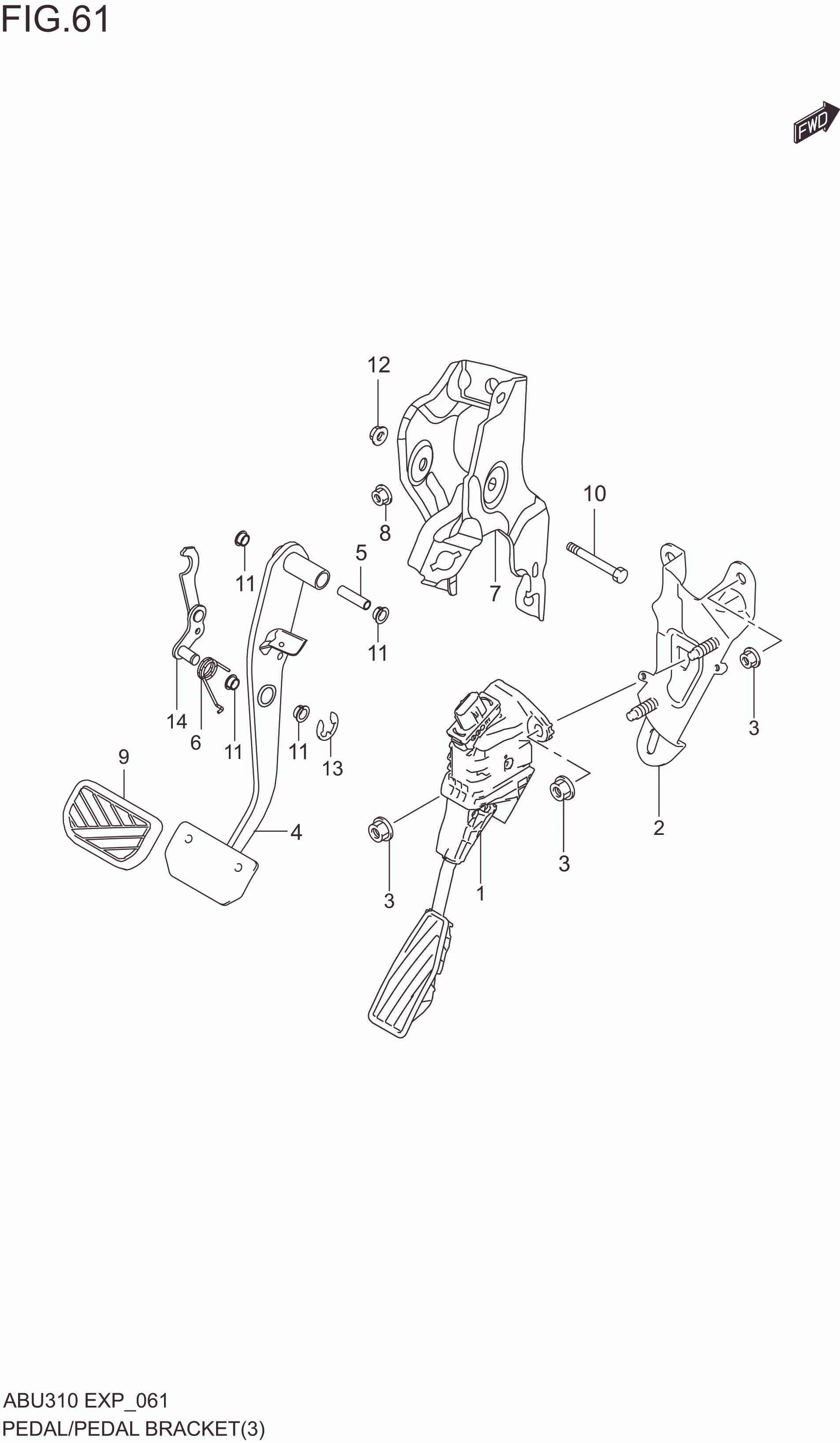 PEDAL/PEDAL BRACKET(5AGS)
