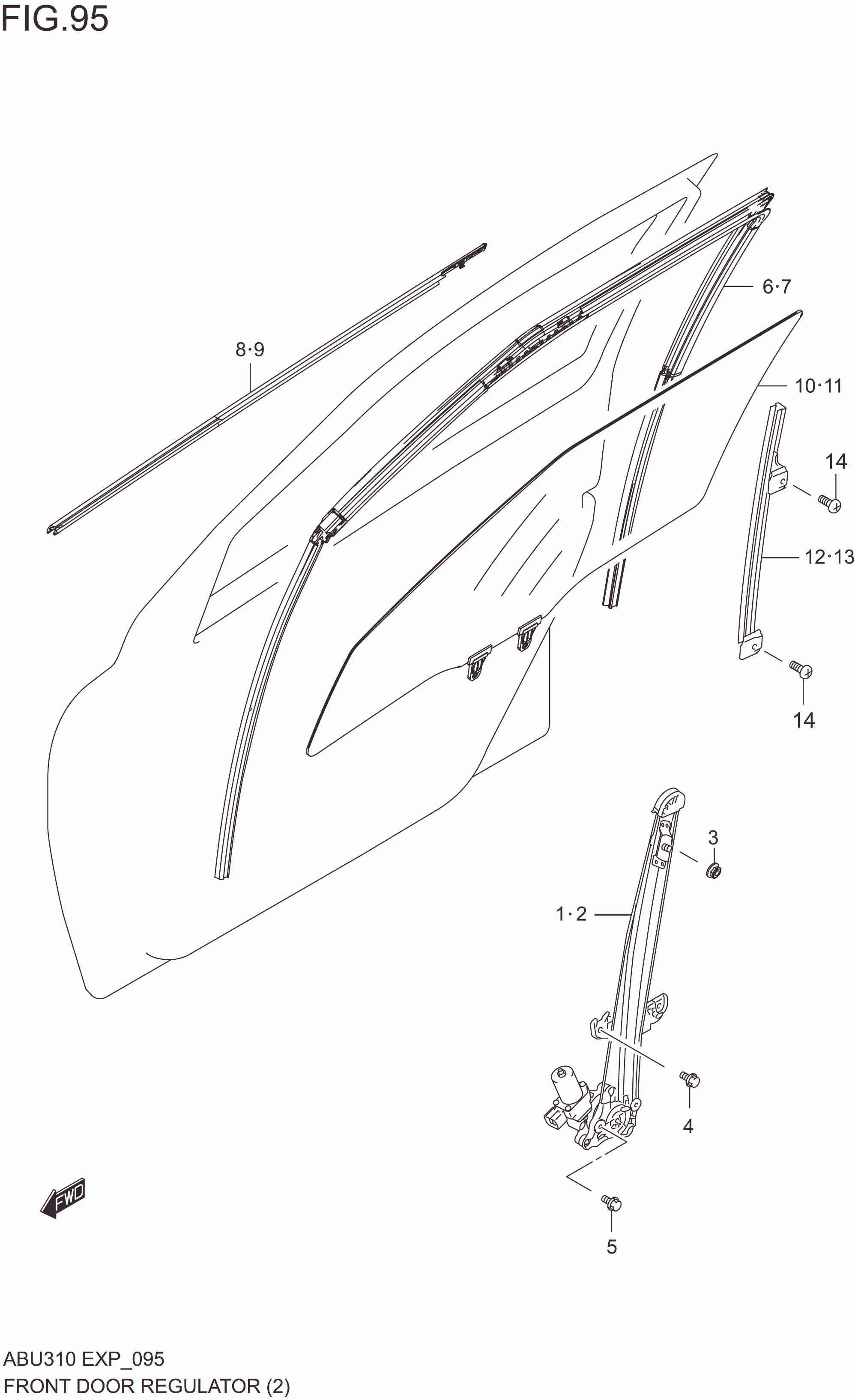 FRONT DOOR REGULATOR(W/FRONT POWER WINDOW)