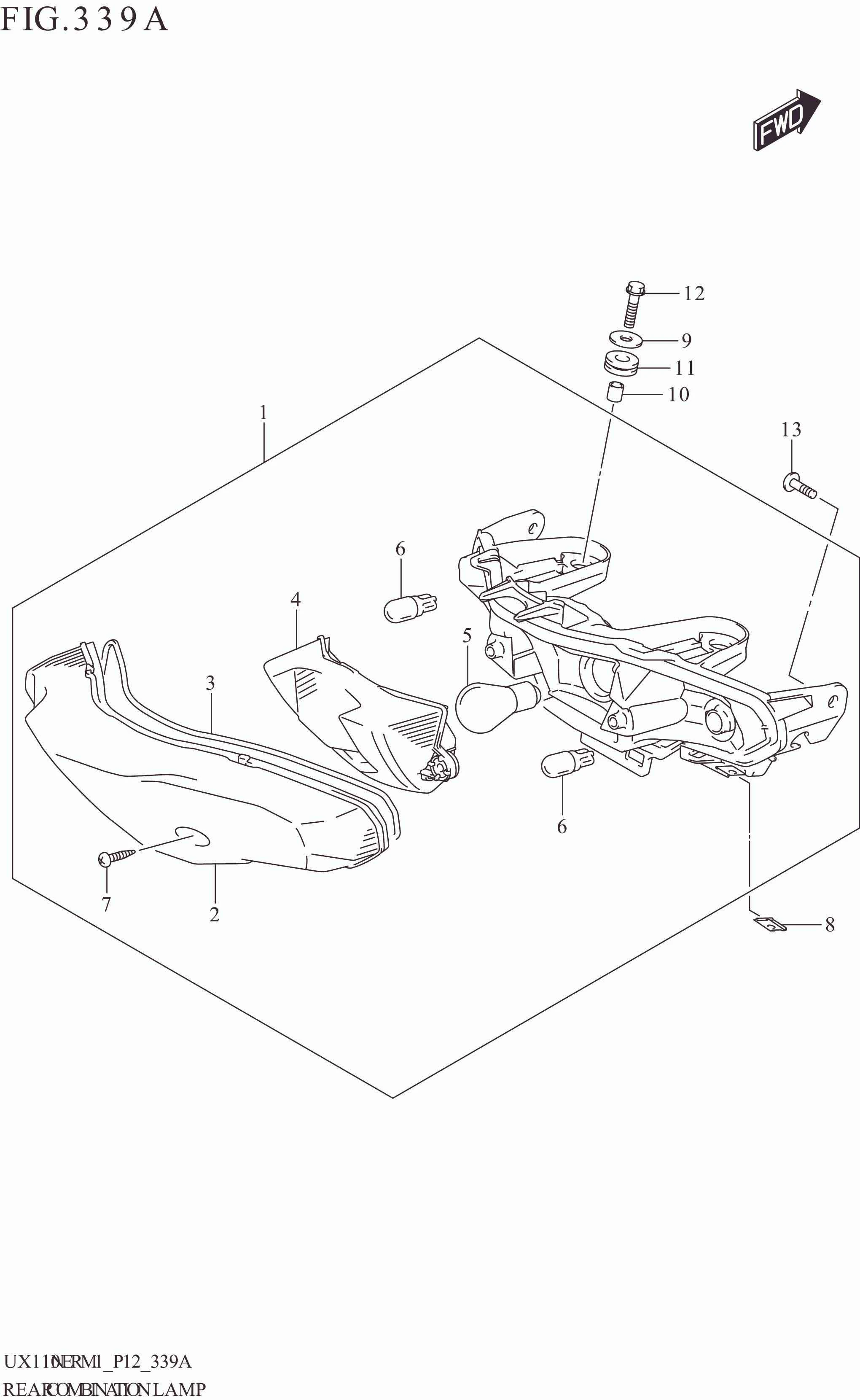 FIG. 339A REAR COMBINATION LAMP