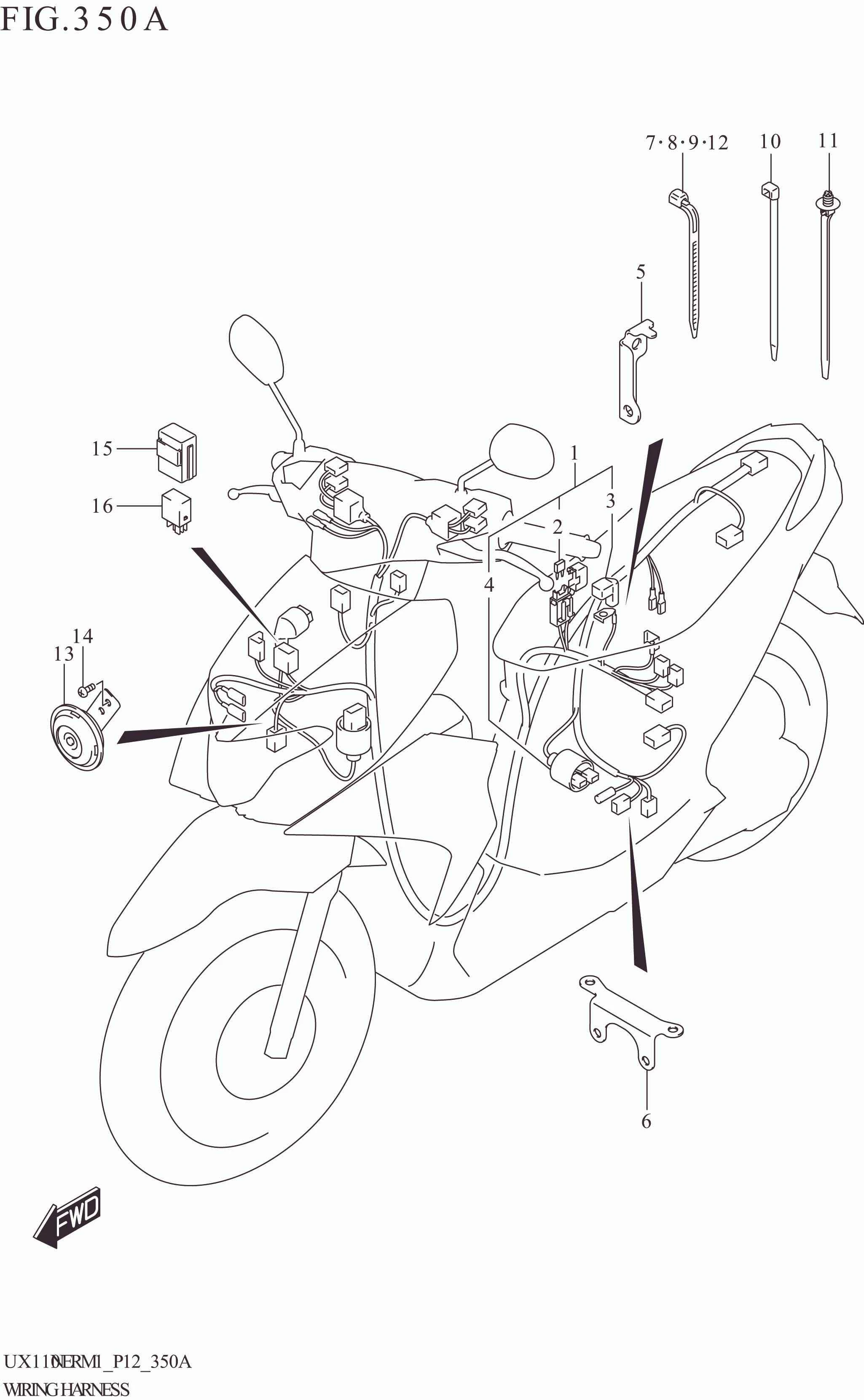 FIG. 350A WIRING HARNESS