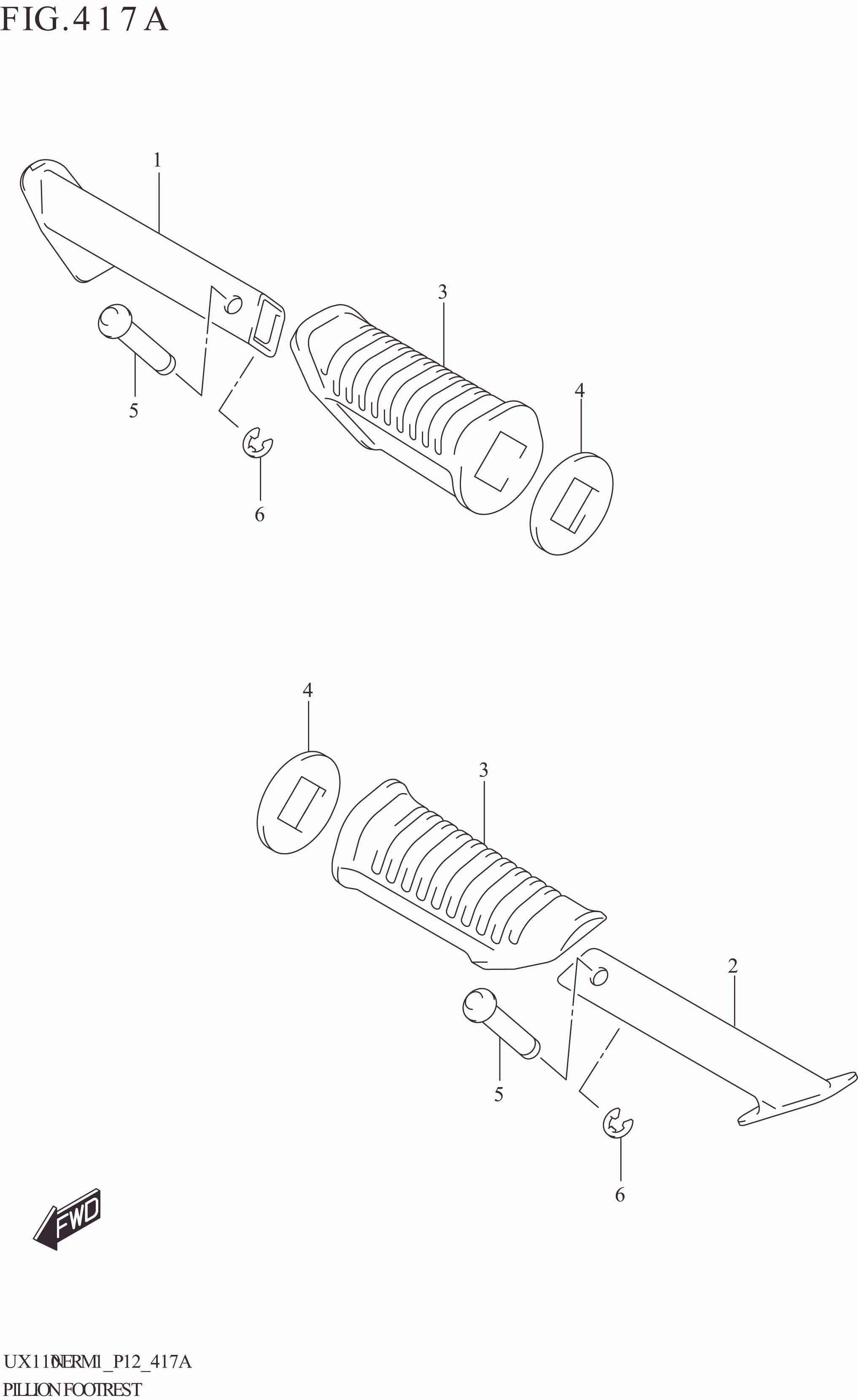 FIg. 417A PILLION FOOTREST