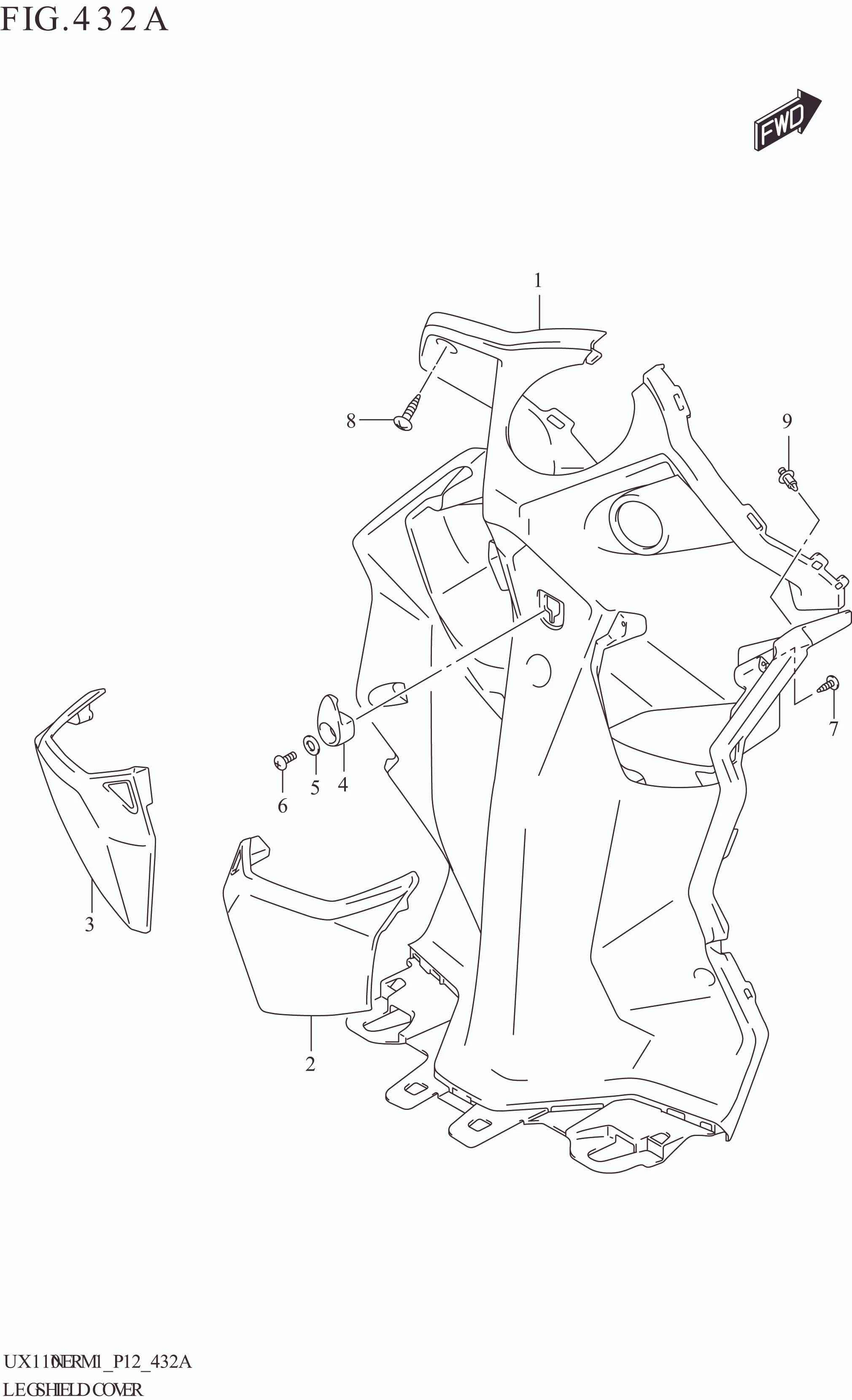 FIG. 432A LEG SHIELD COVER