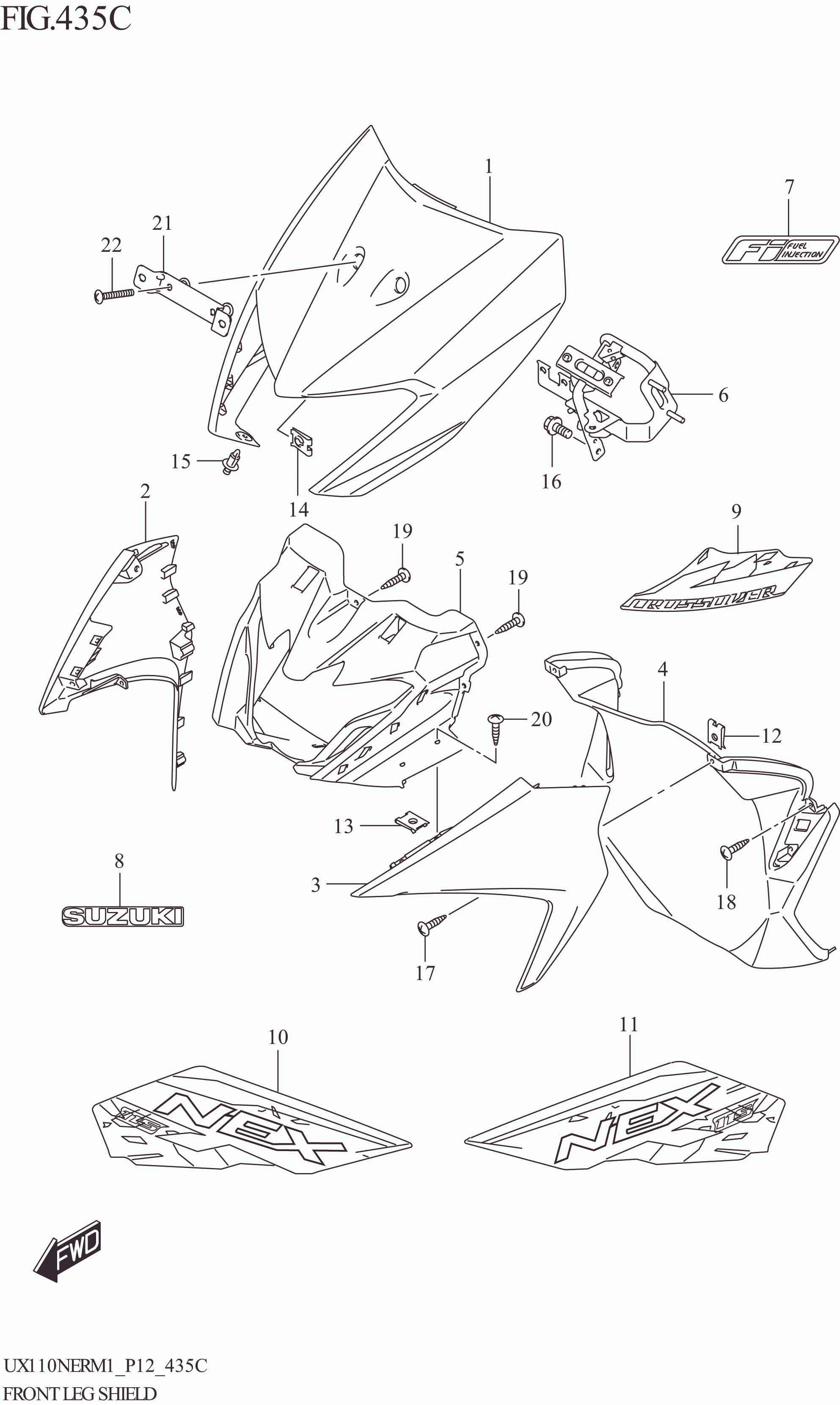 FIG. 435C FRONT LEG SHIELD