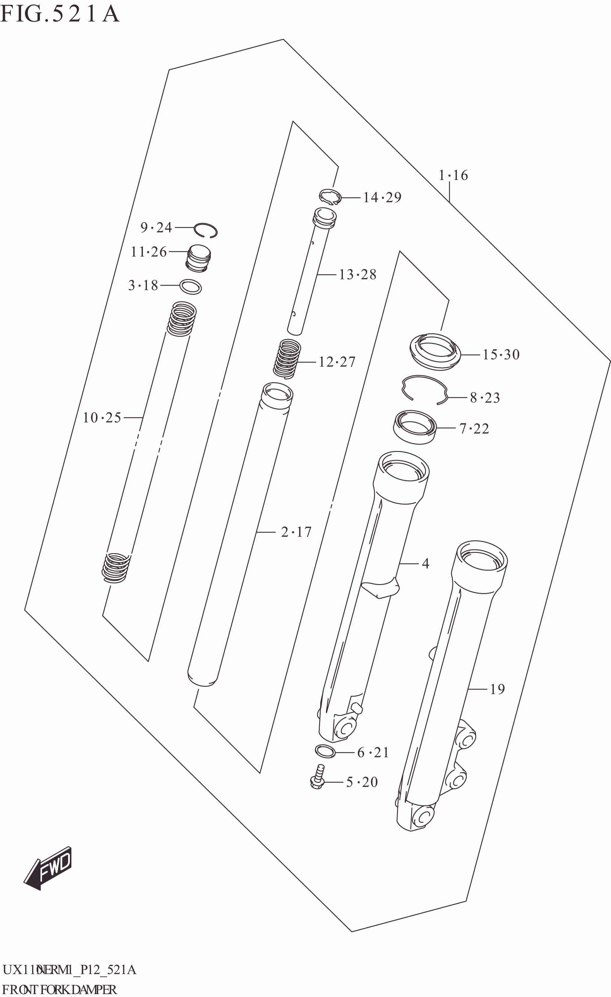 FIG. 521A FRONT FORK DAMPER