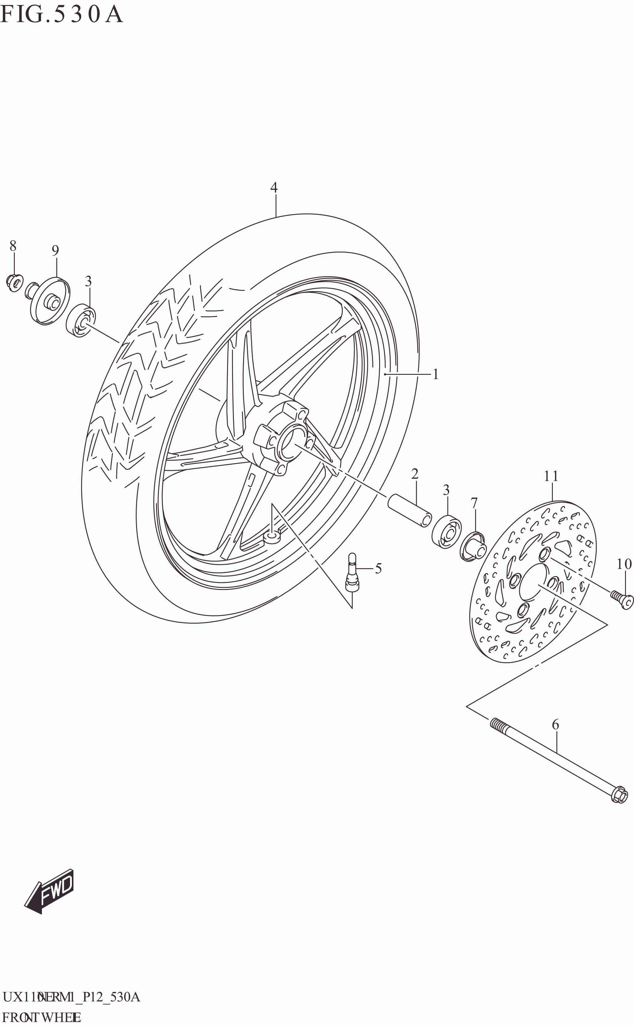 FIG. 530A FRONT WHEEL