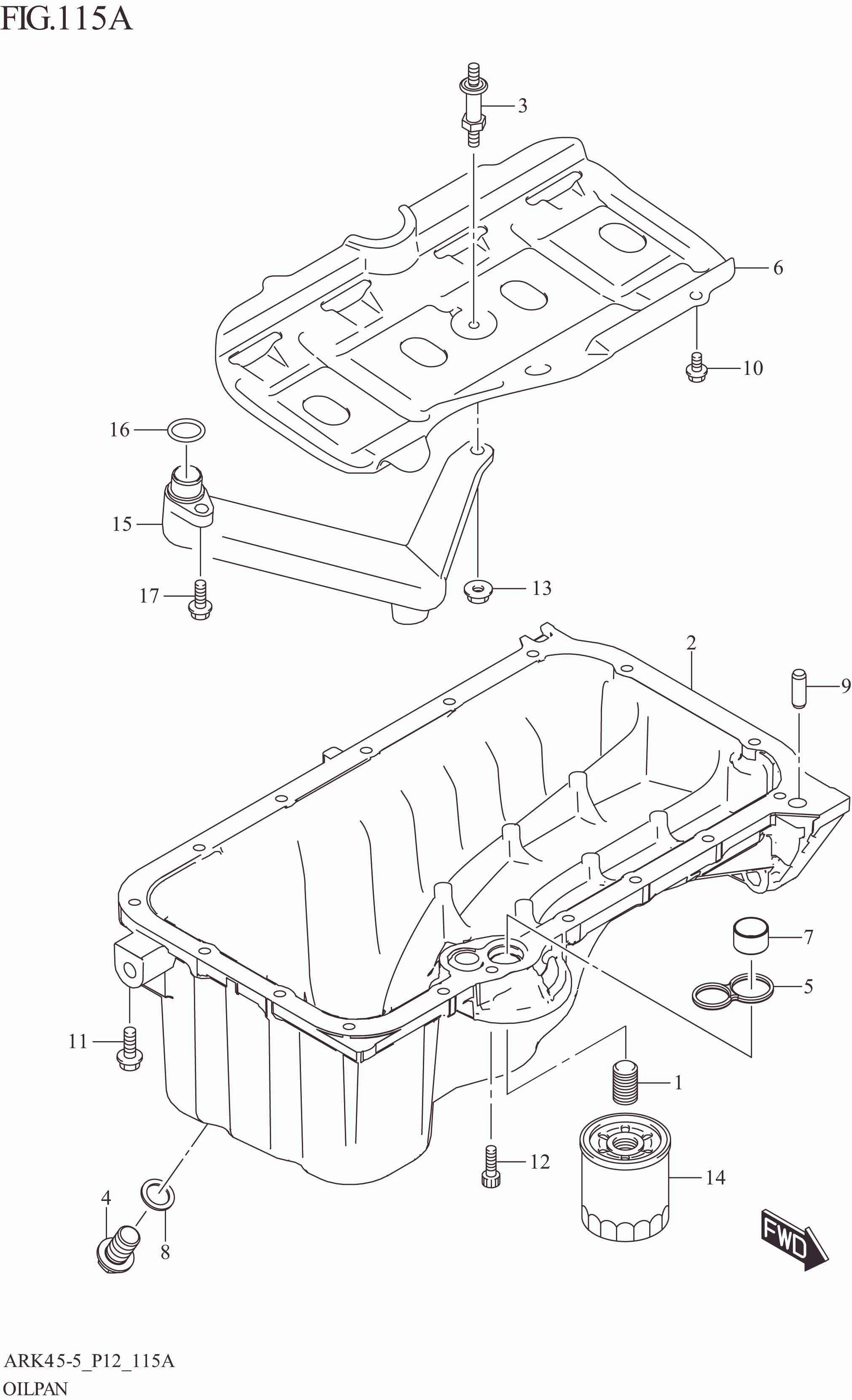 FIG. 115A OIL PAN