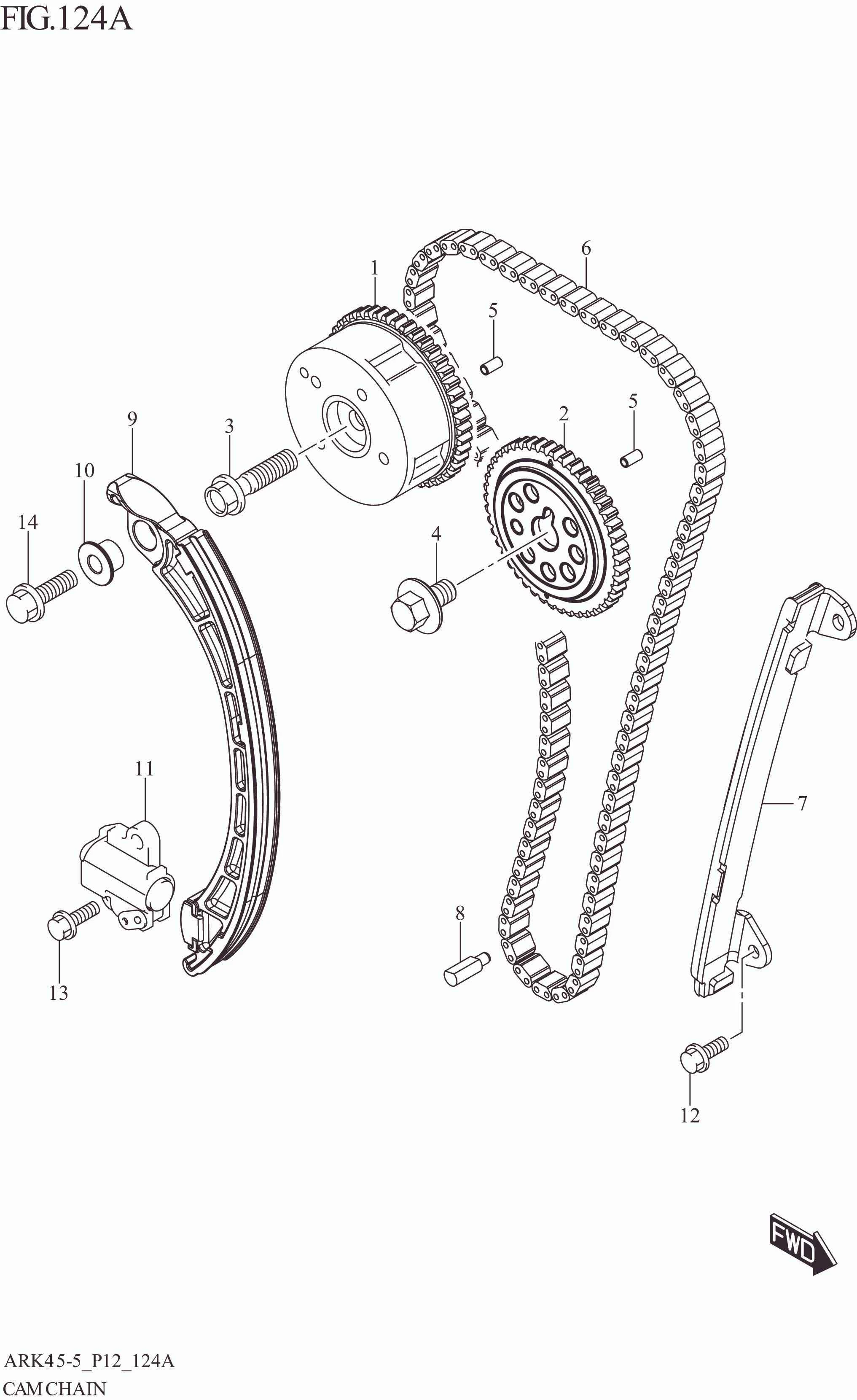 FIG. 124A CAM CHAIN