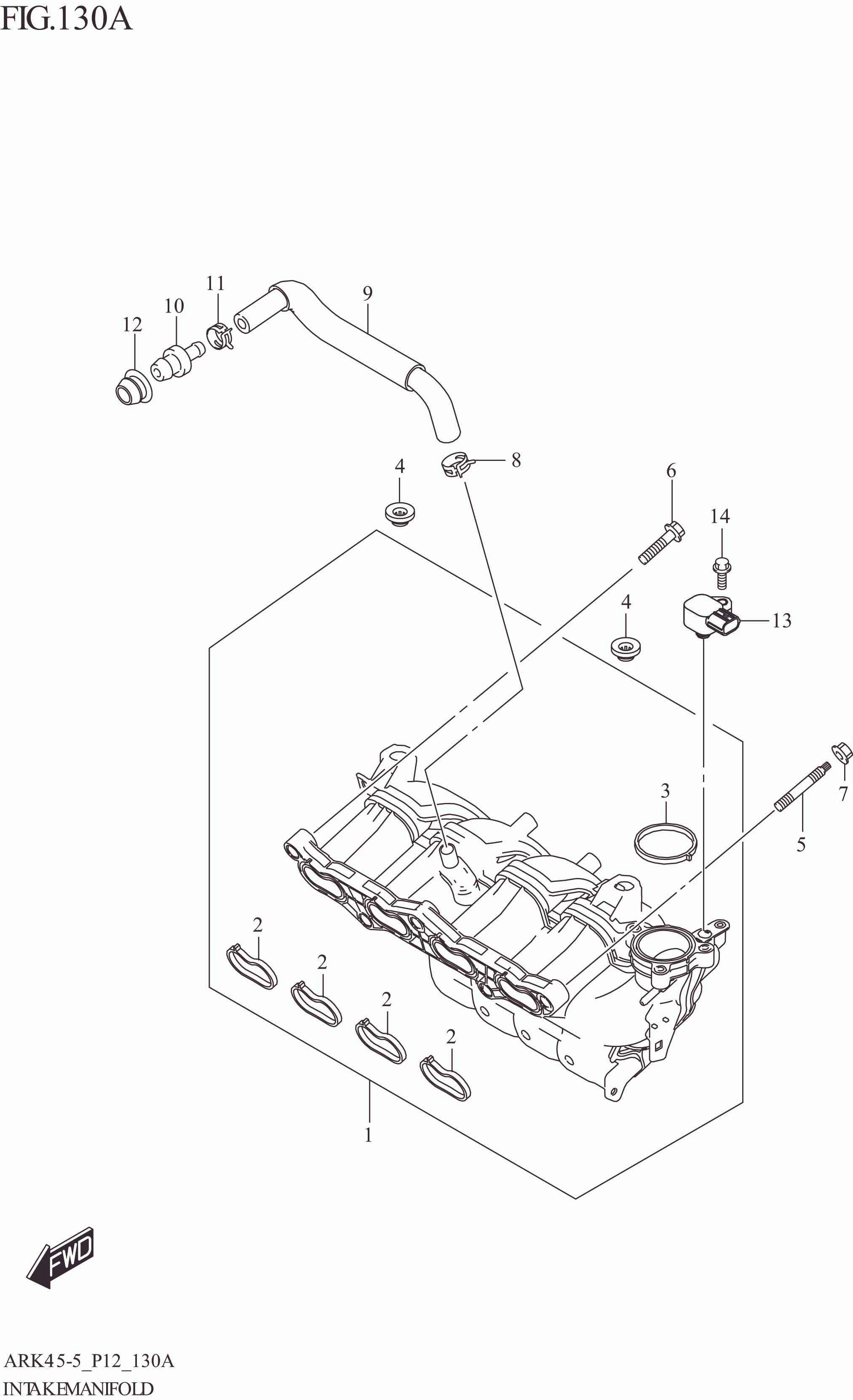FIG. 130A INTAKE MANIFOLD