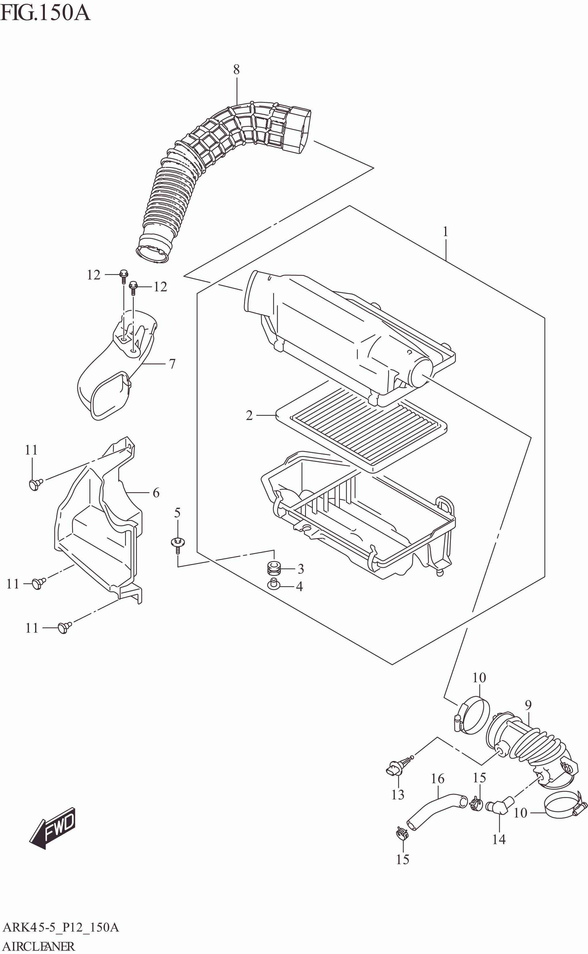 FIG. 150A AIR CLEANER