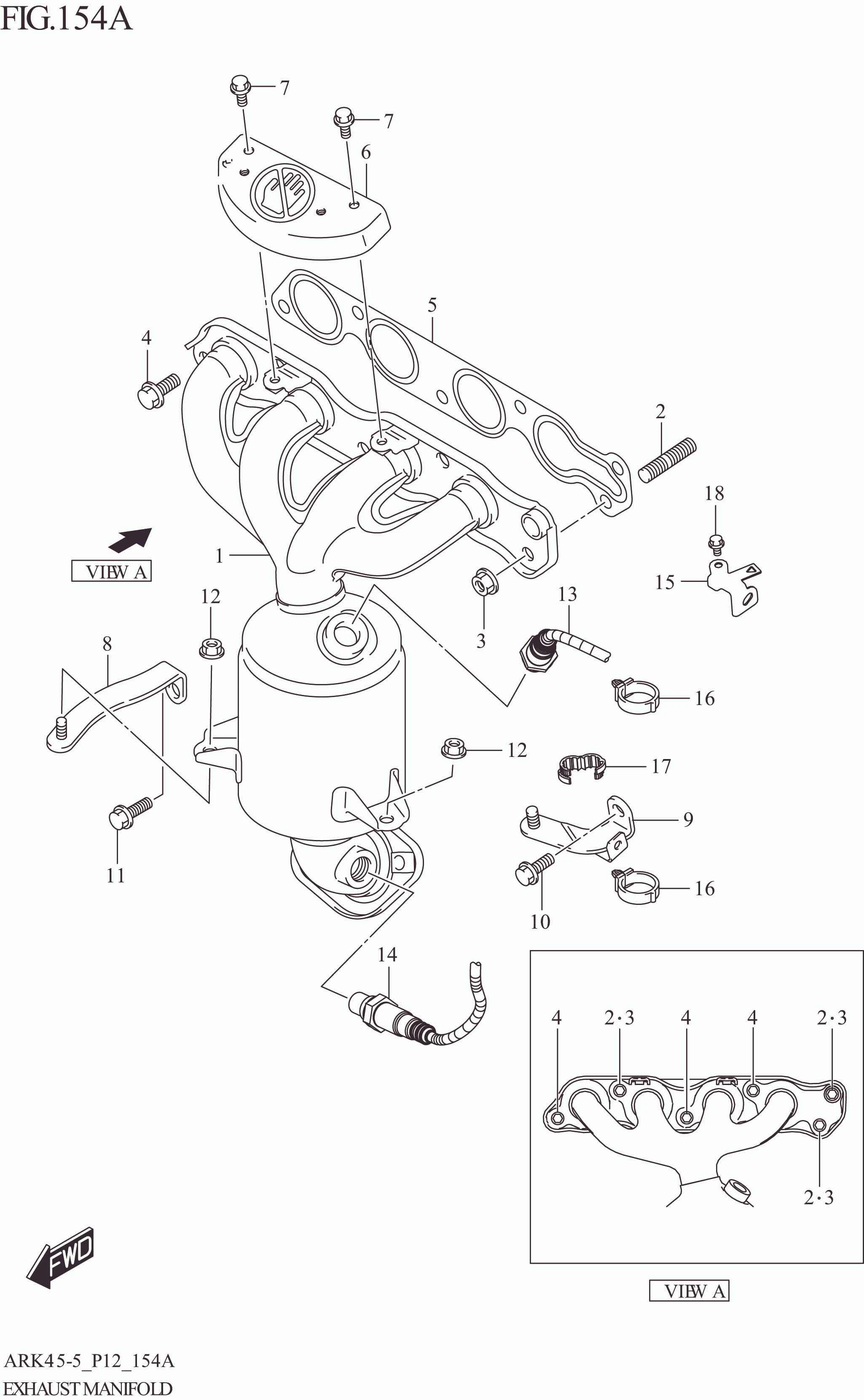 FIG. 154A EXHAUST MANIFOLD