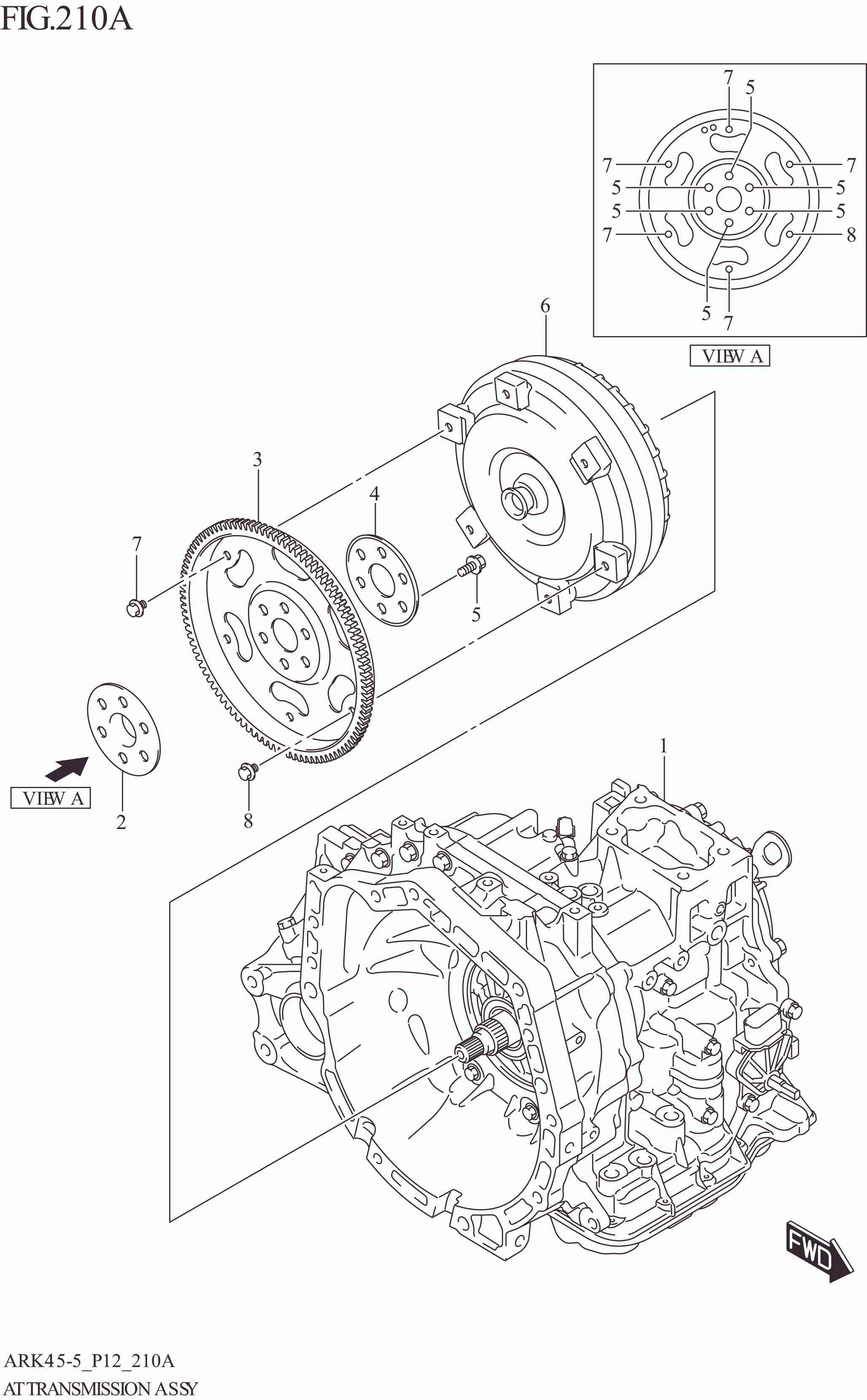 FIG. 210A AT TRANSMISSION ASSY (4AT:GL)