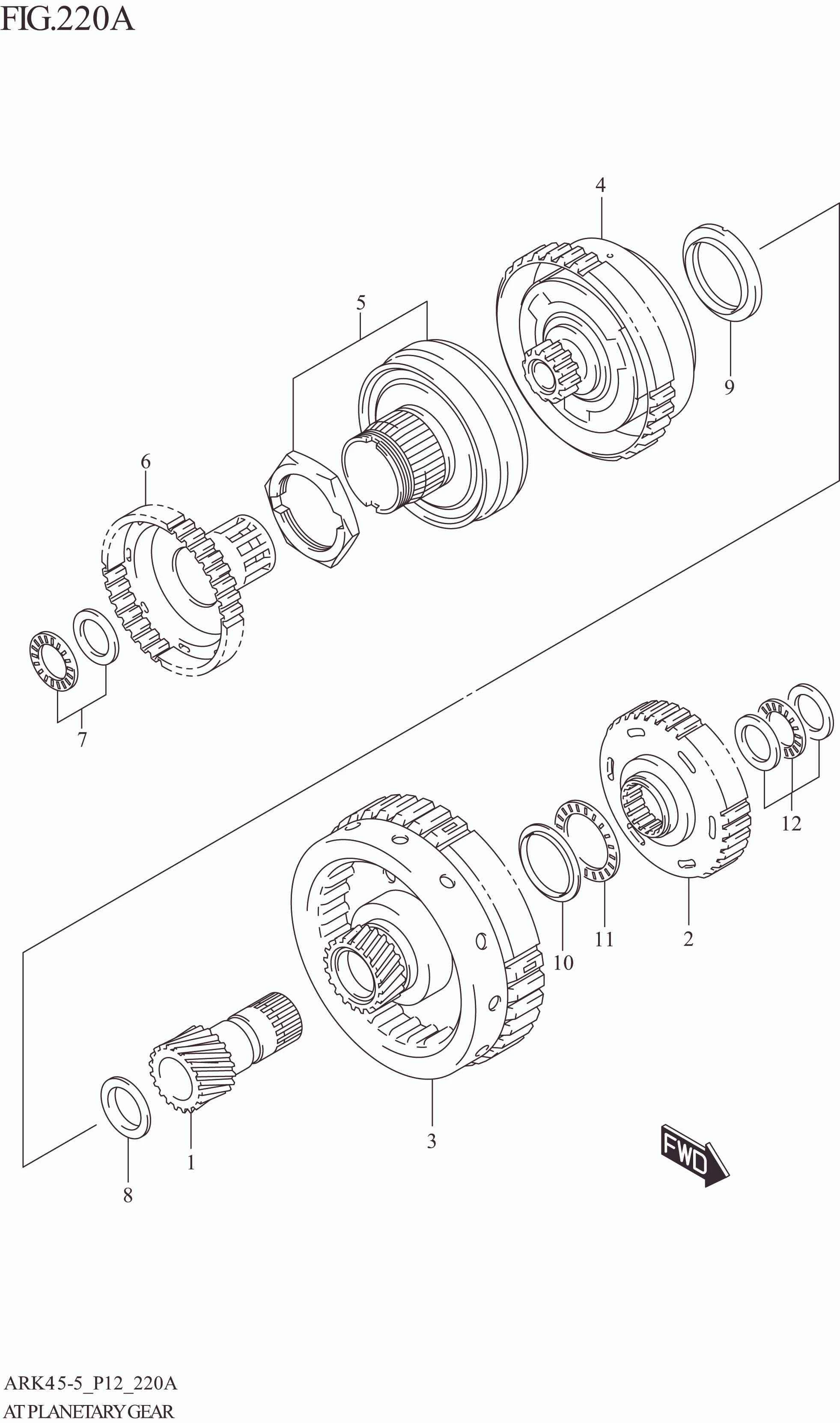 FIG. 220A AT PLANETARY GEAR (4AT)