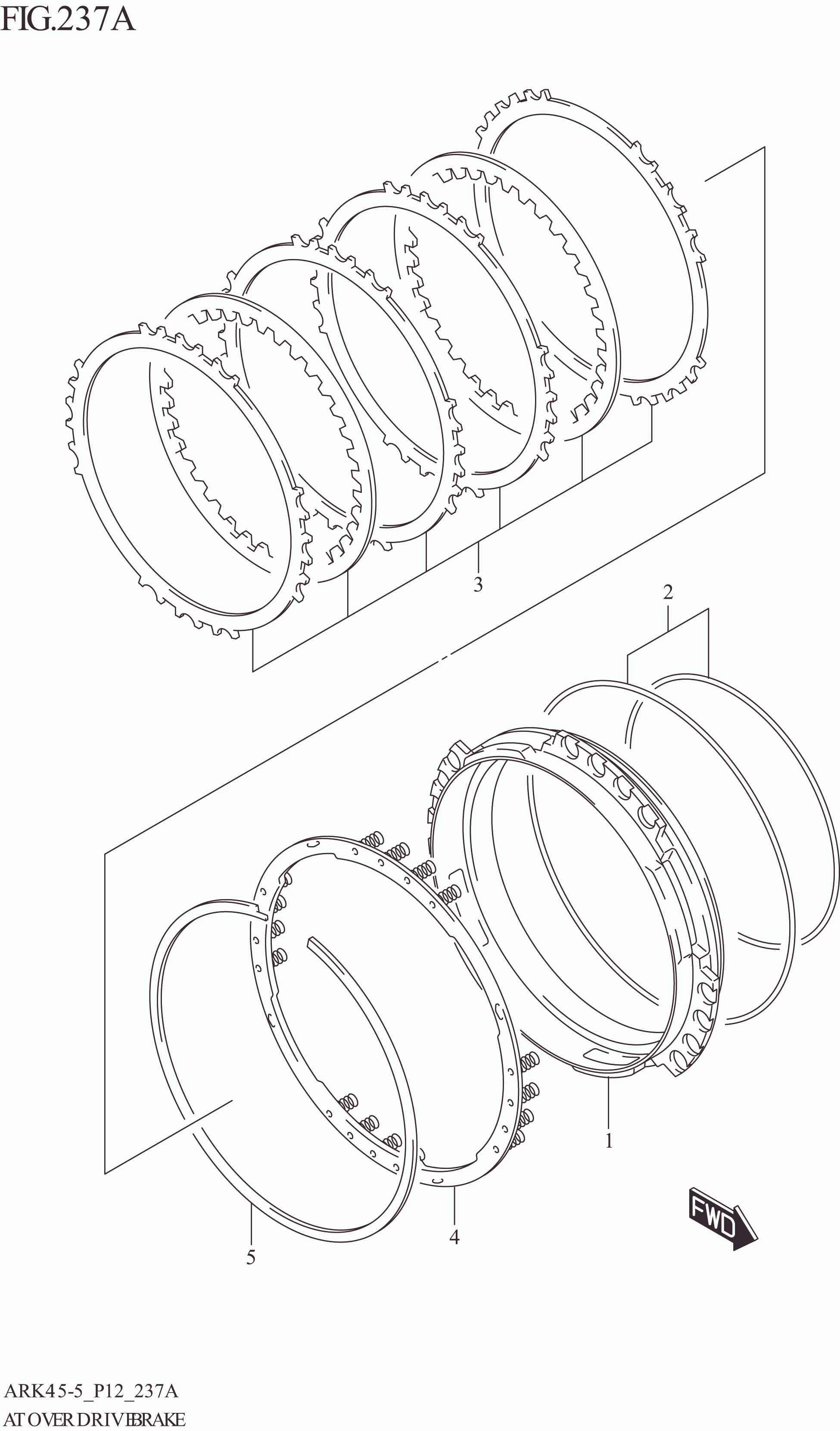 FIG. 237A AT OVER DRIVE BRAKE (4AT)