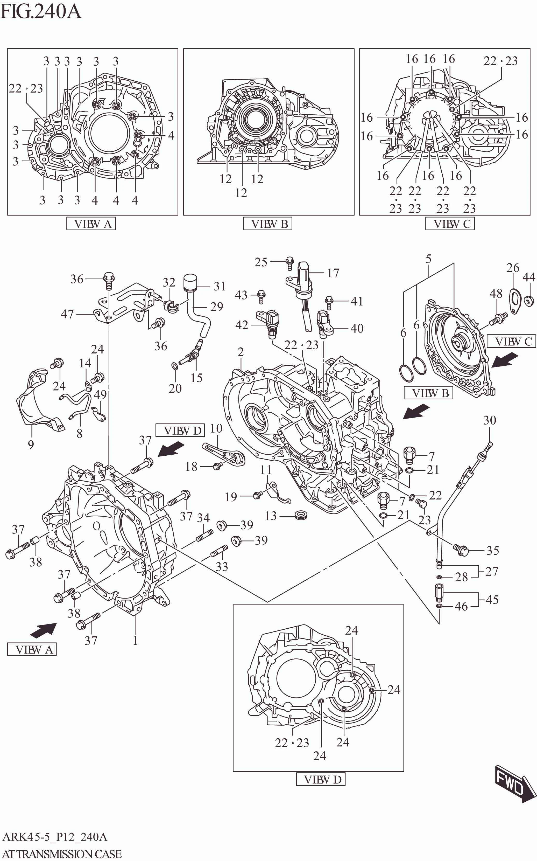 FIG. 240A AT TRANSMISSION CASE (4AT)