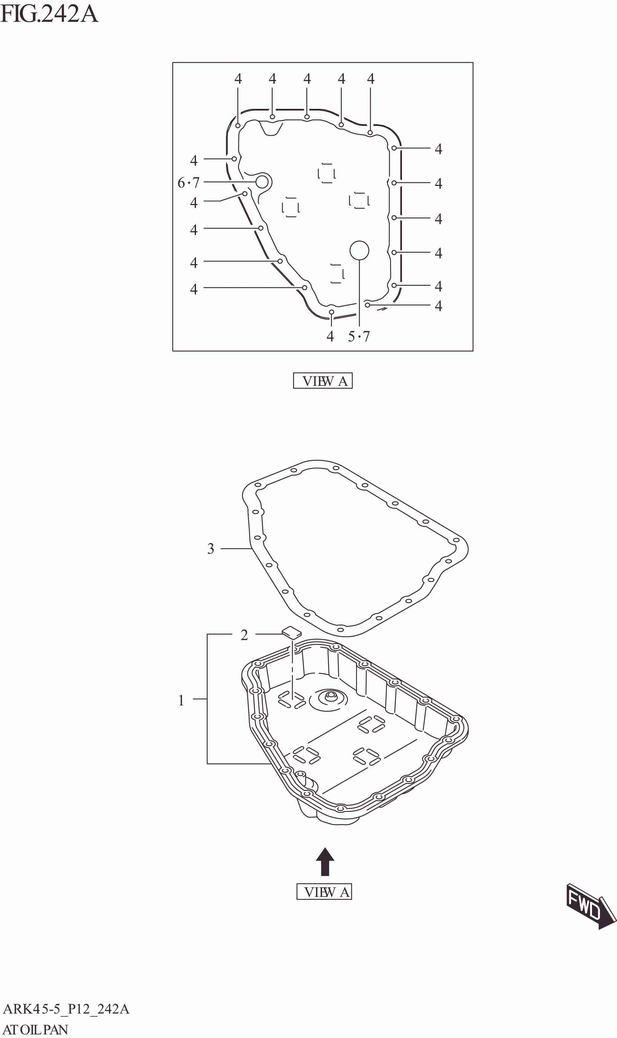 FIG. 242A AT OIL PAN (4AT)