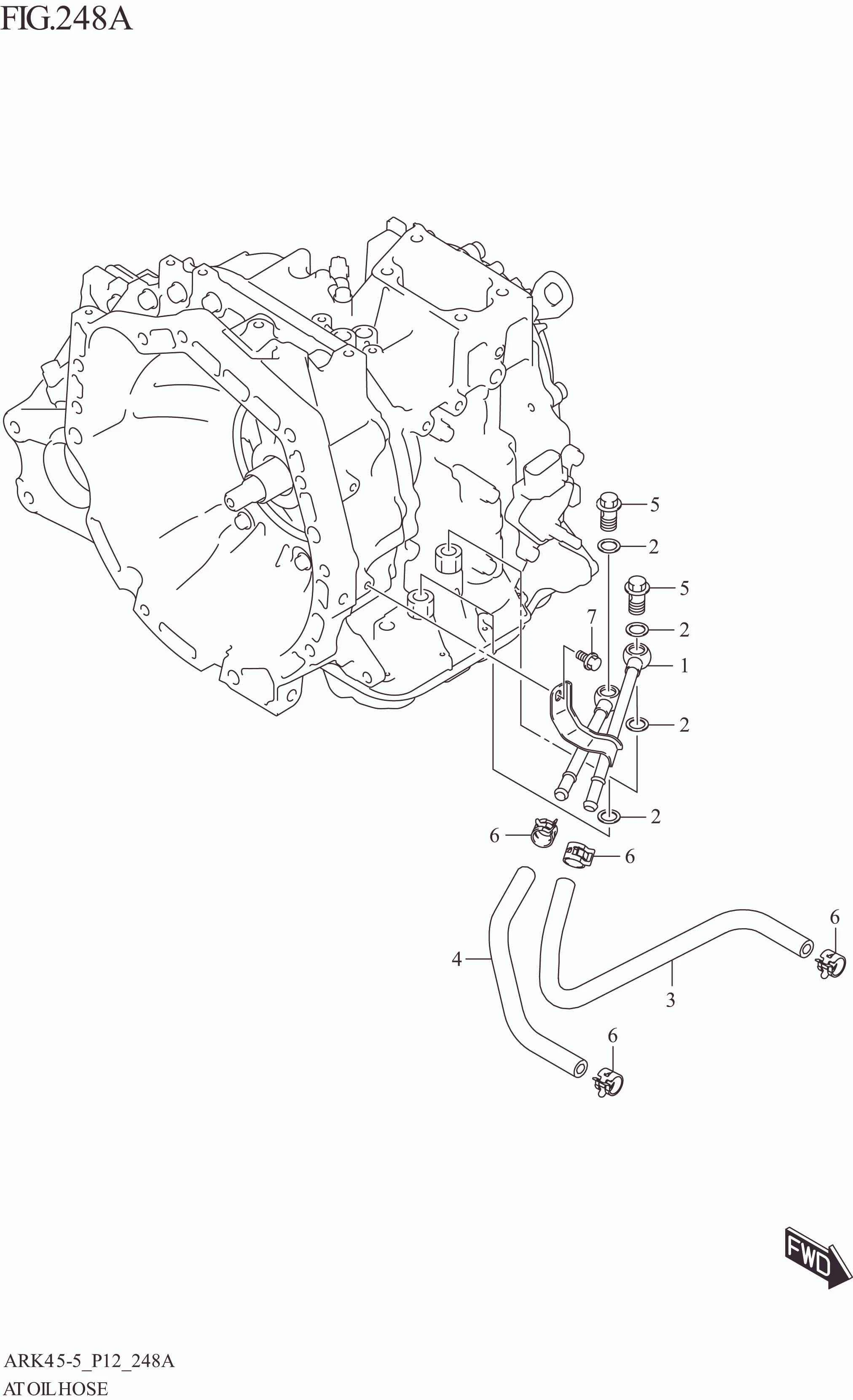 FIG. 248A AT OIL HOSE (4AT)