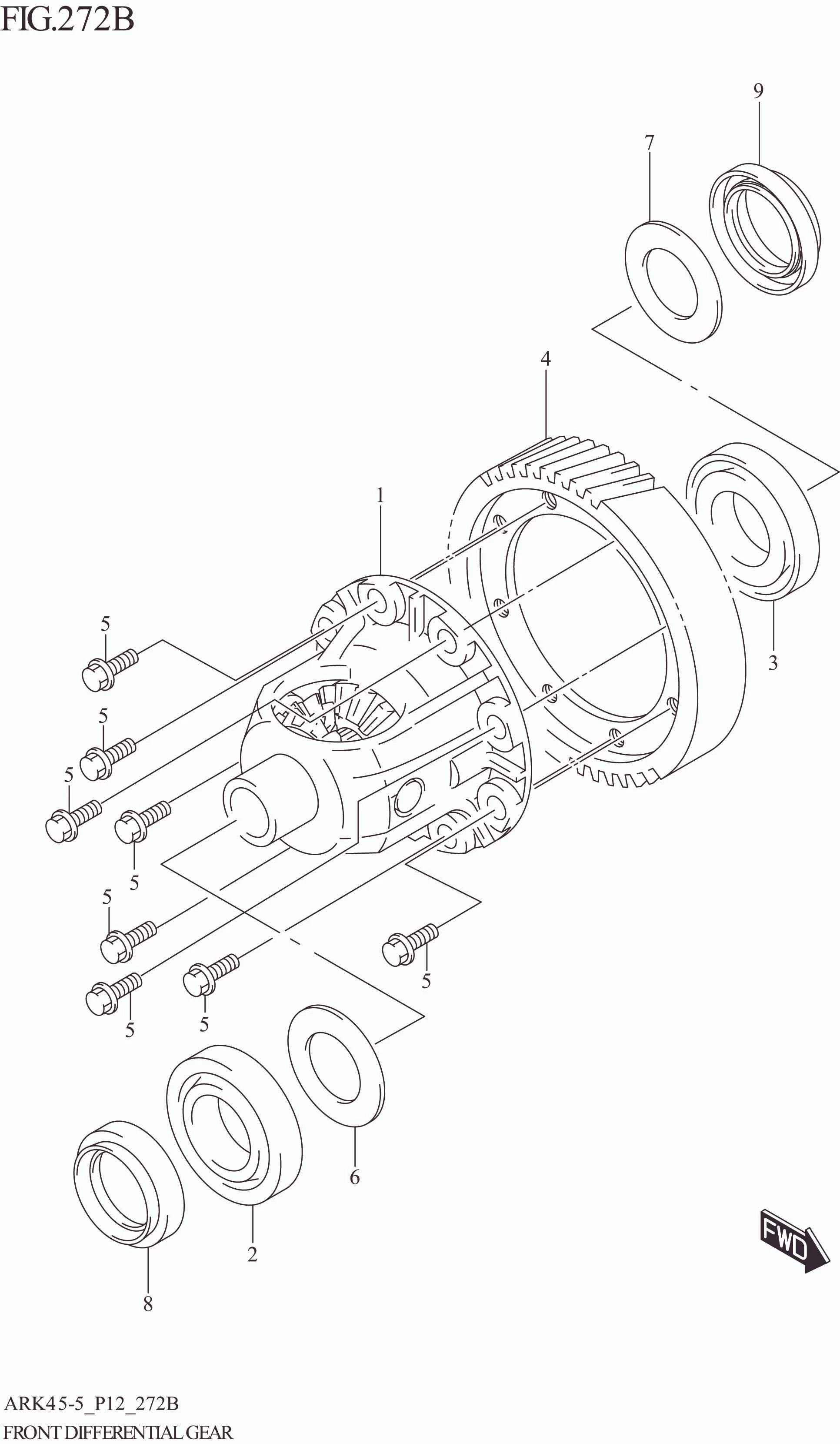 FIG. 272B FRONT DIFFERENTIAL GEAR (4AT)