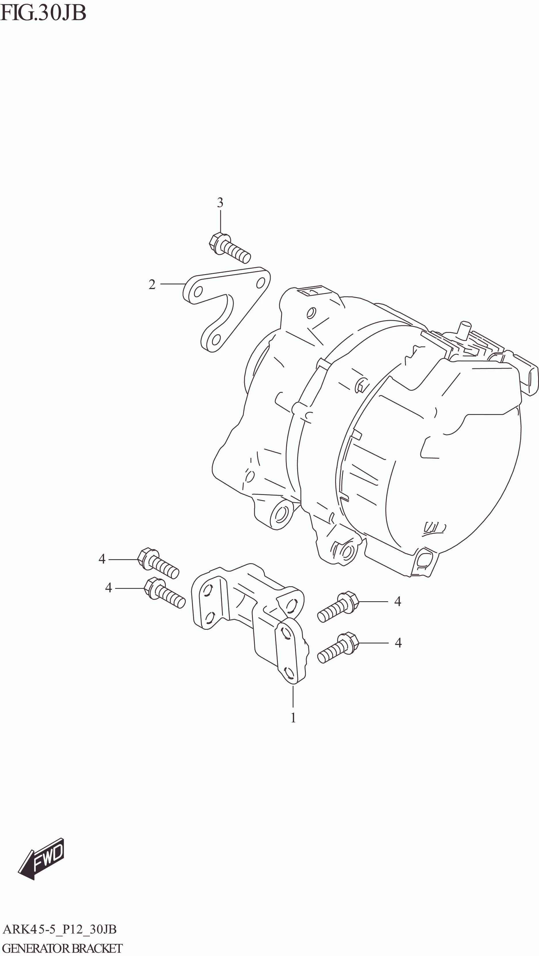 FIG. 30JB GENERATOR BRACKET (W_EASS)