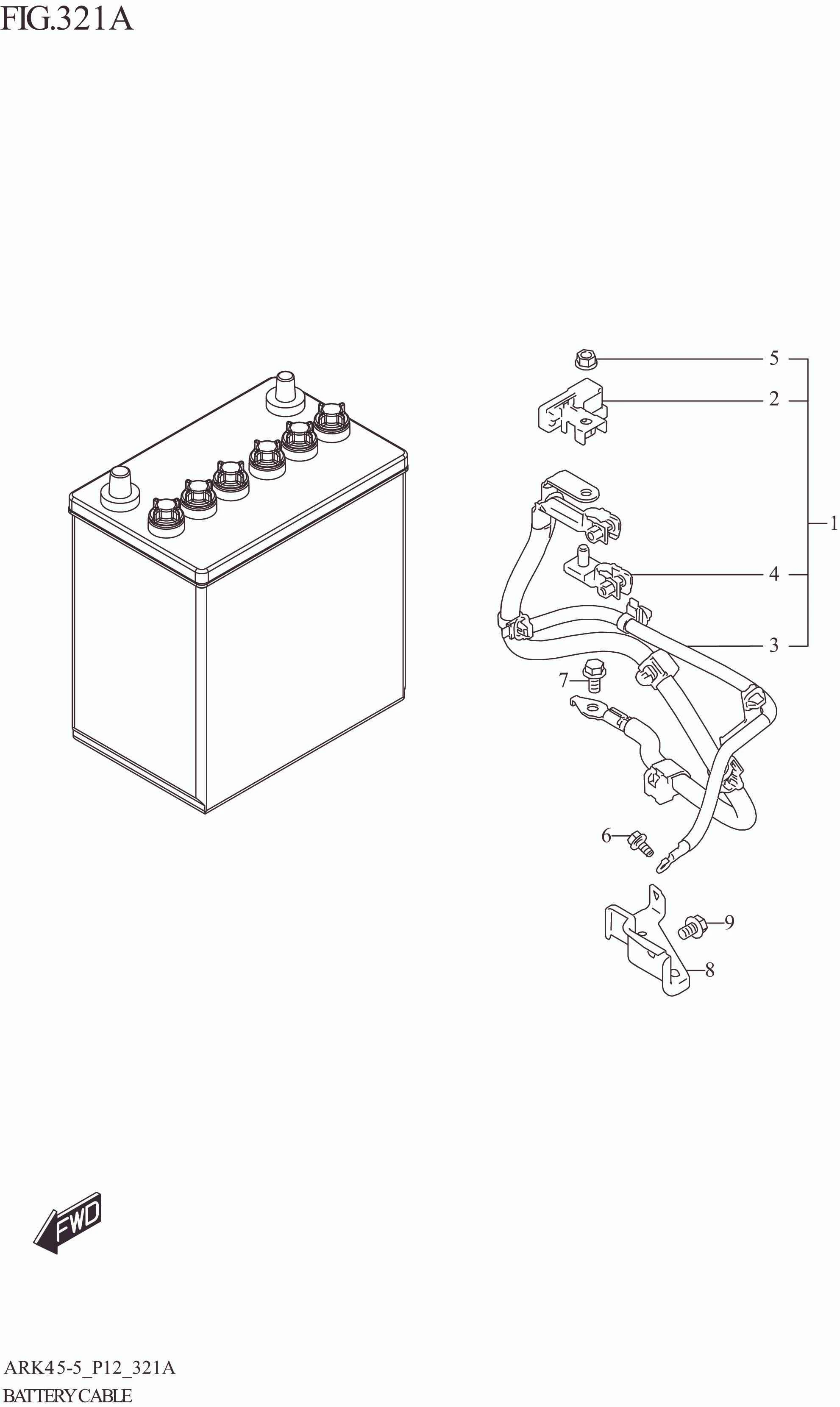 FIG. 321A BATTERY CABLE (5MT)